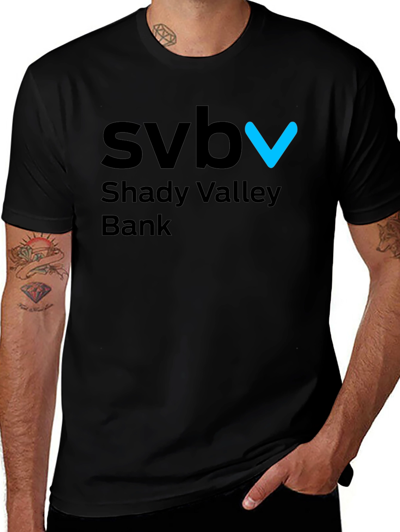 SVB Shady Valley Bank Black T-Shirt