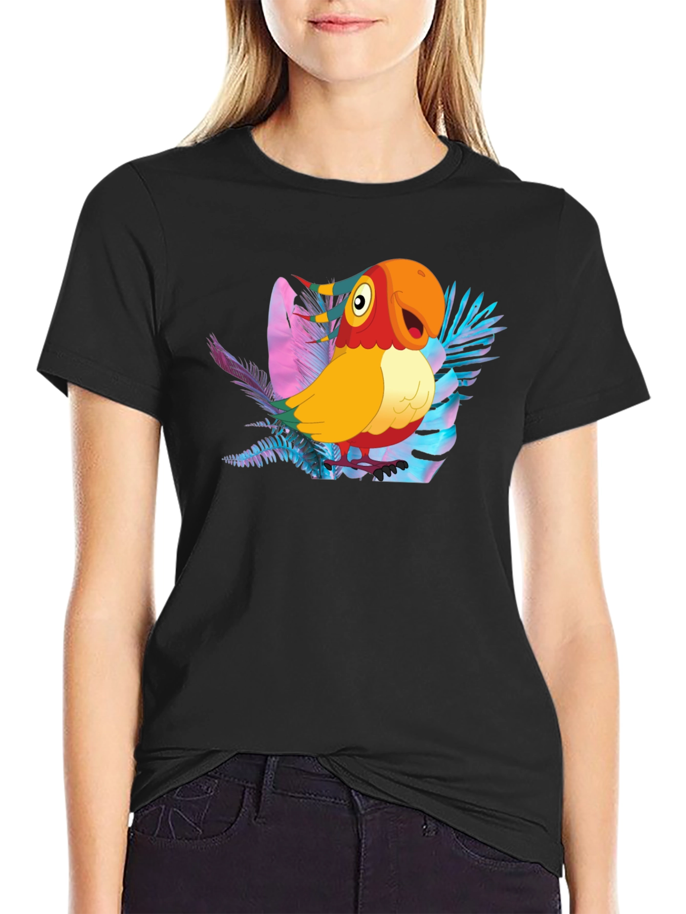 Tropical Parrot Graphic Tee