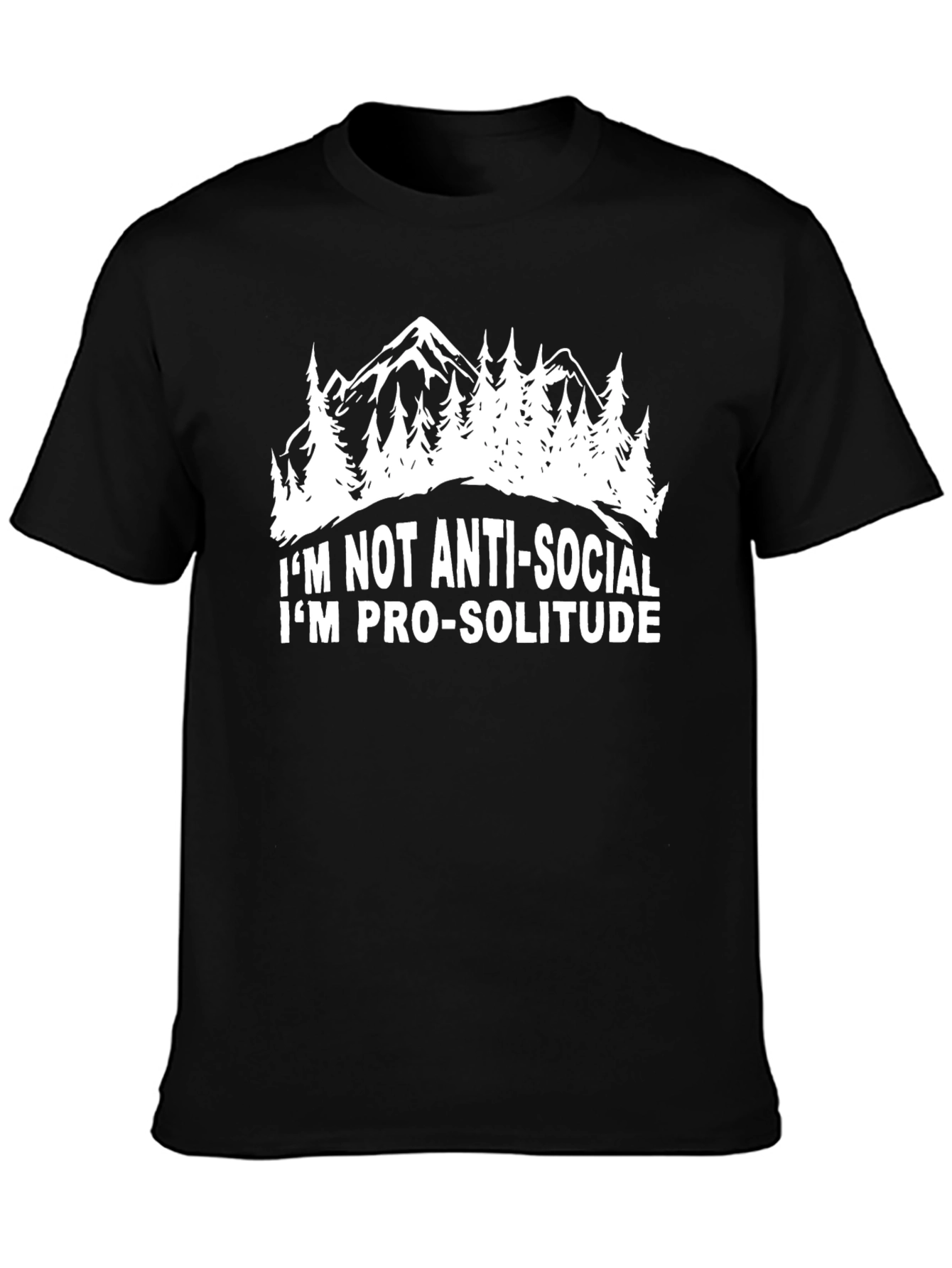 Pro-Solitude Graphic Tee - Black Cotton T-Shirt