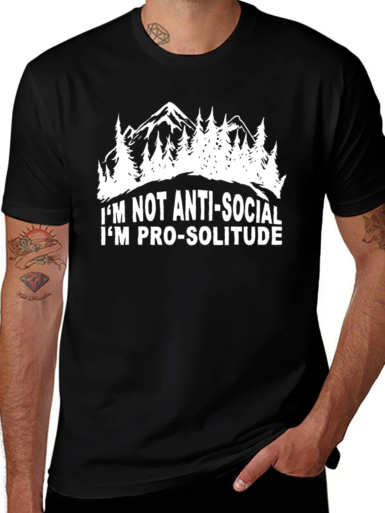 Pro-Solitude Graphic Tee - Black Cotton T-Shirt