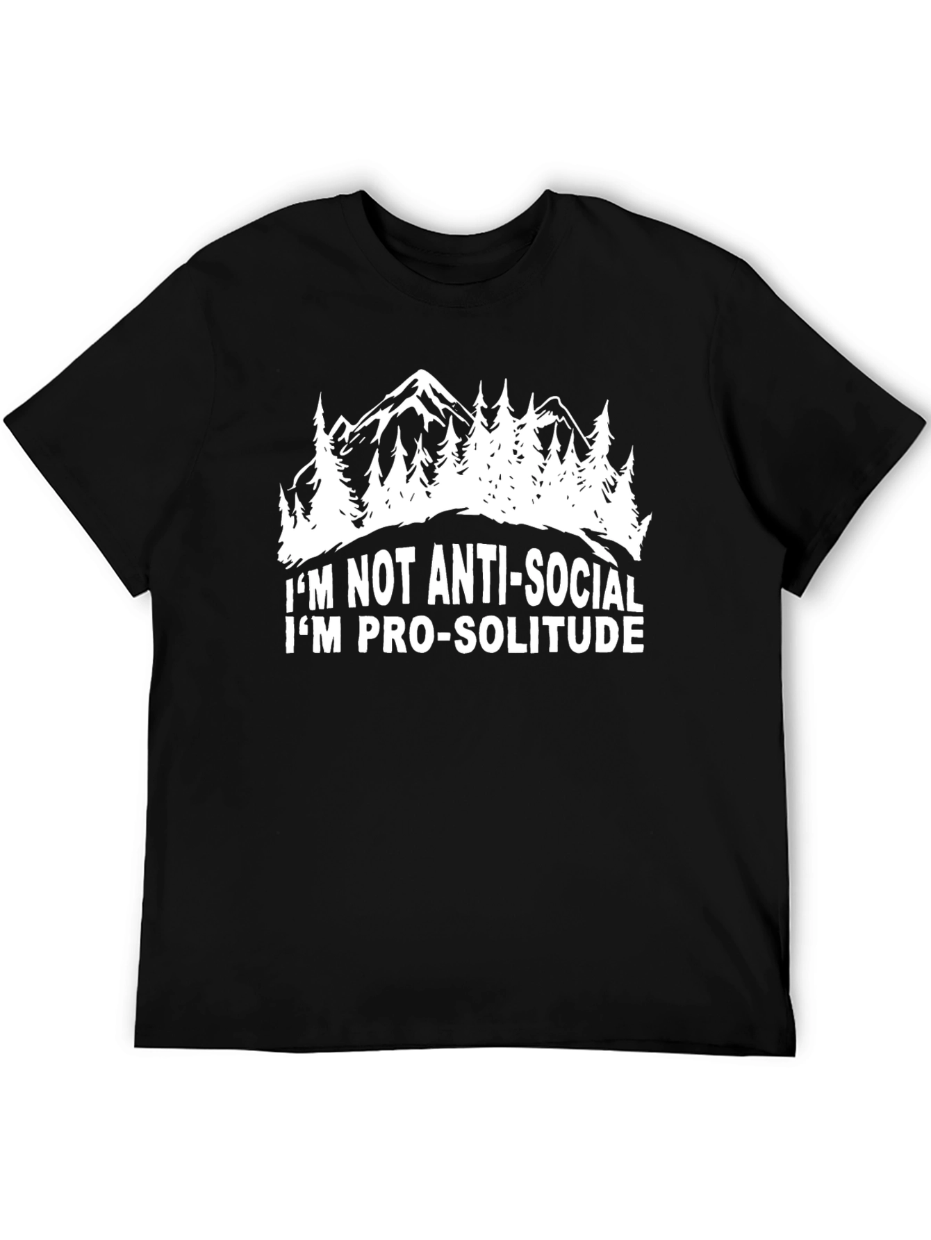 Pro-Solitude Graphic Tee - Black Cotton T-Shirt