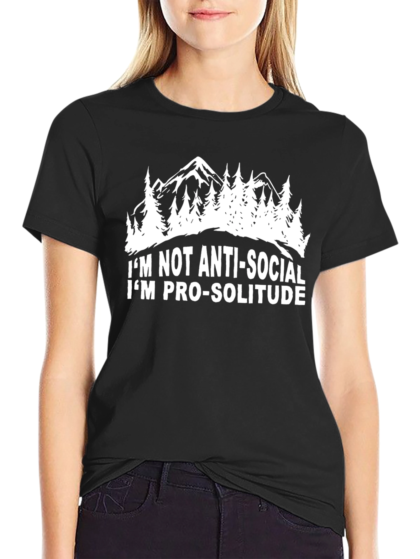 Pro-Solitude Graphic Tee - Black Cotton T-Shirt