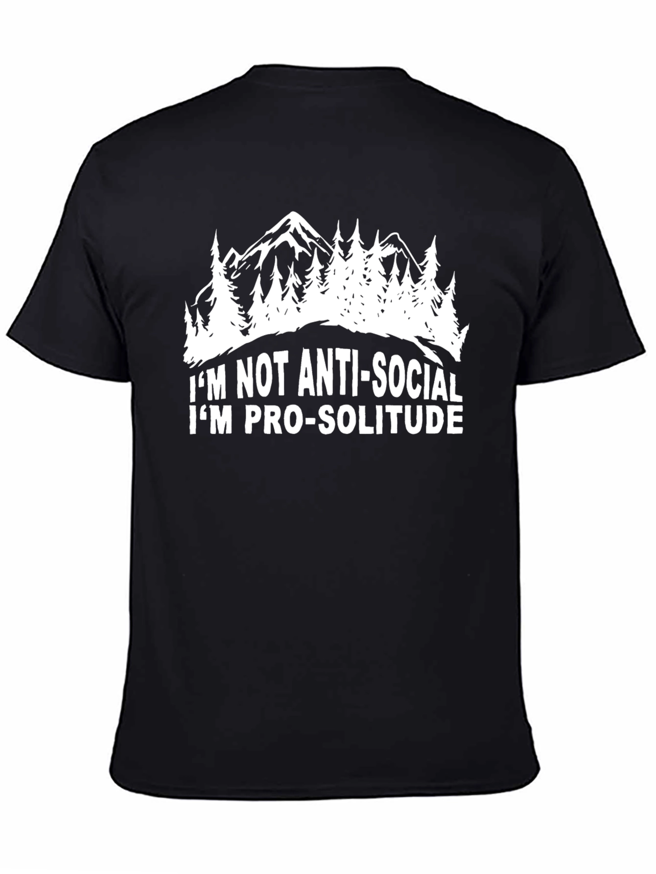 Pro-Solitude Graphic Tee - Black Cotton T-Shirt