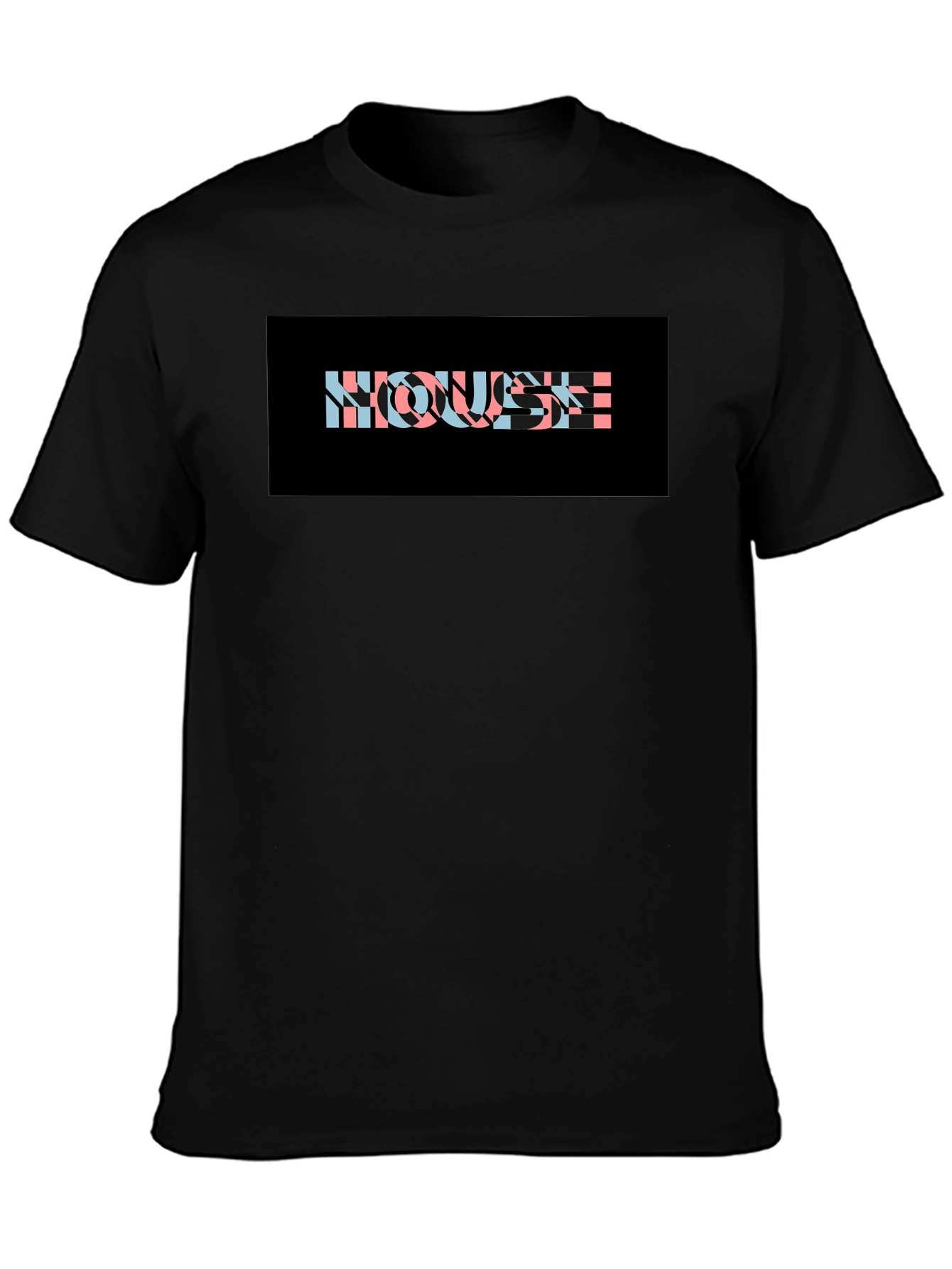Black HOUSE Graphic Print T-Shirt