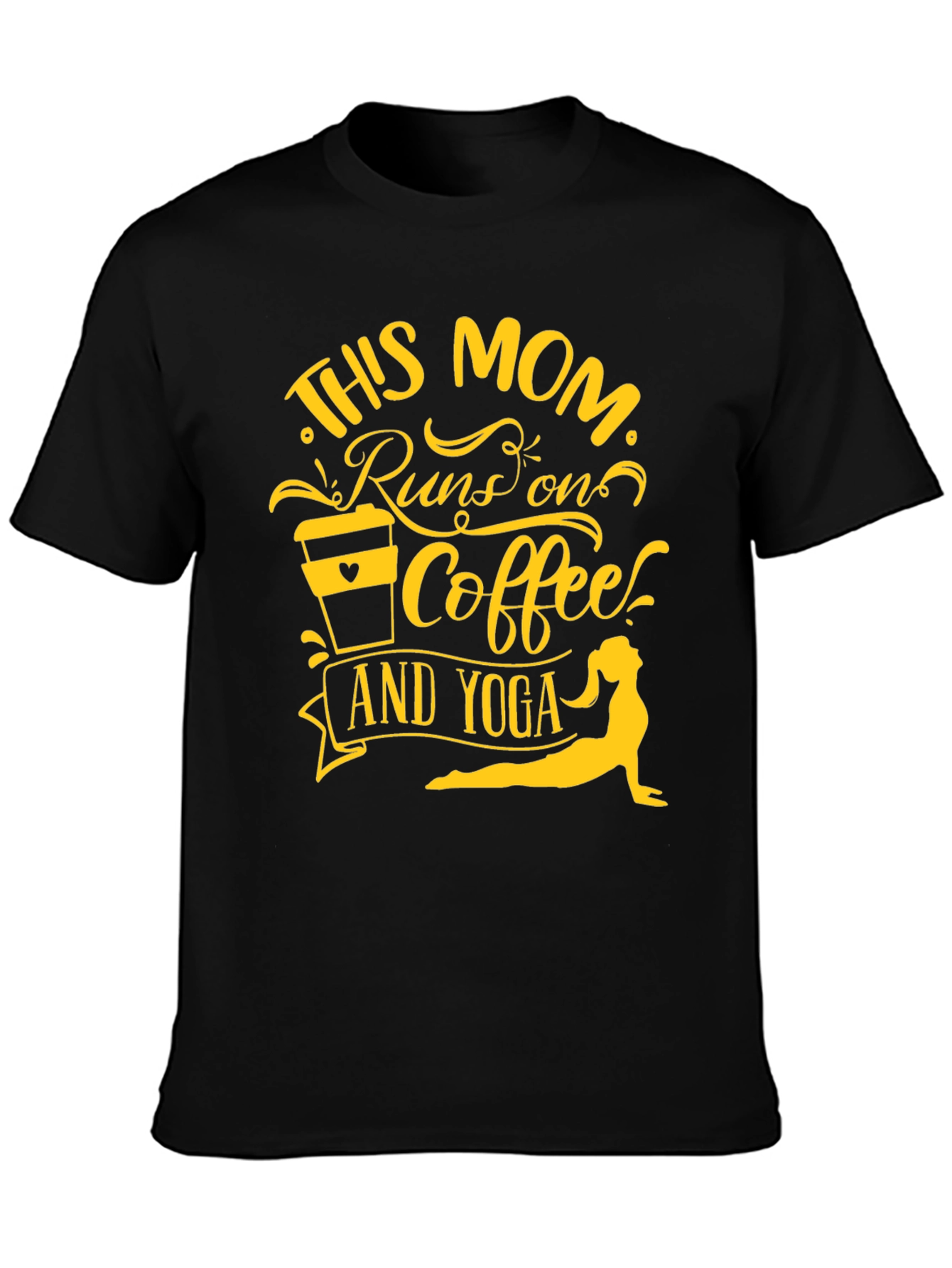This Mom Runs on Coffee & Yoga T-Shirt