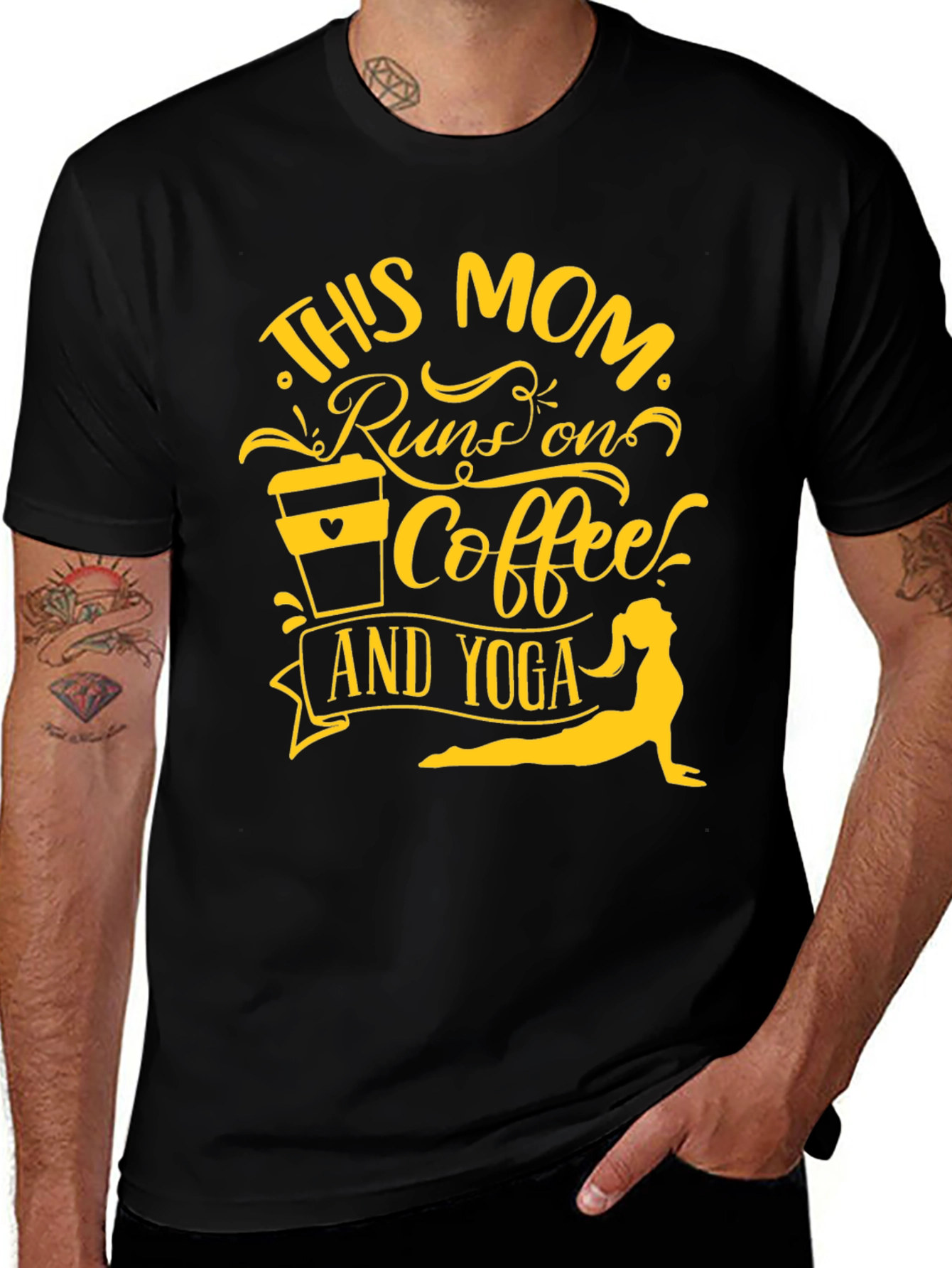 This Mom Runs on Coffee & Yoga T-Shirt