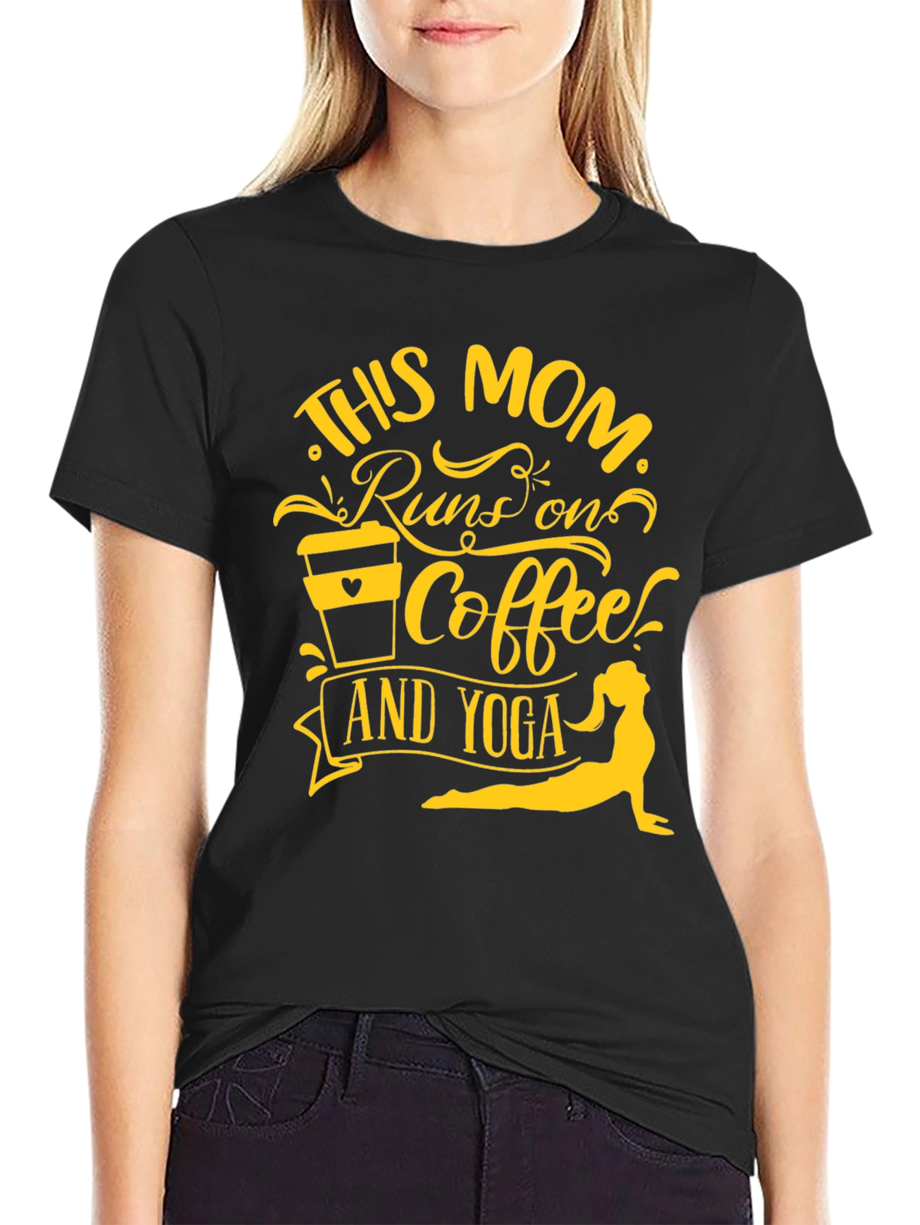 This Mom Runs on Coffee & Yoga T-Shirt