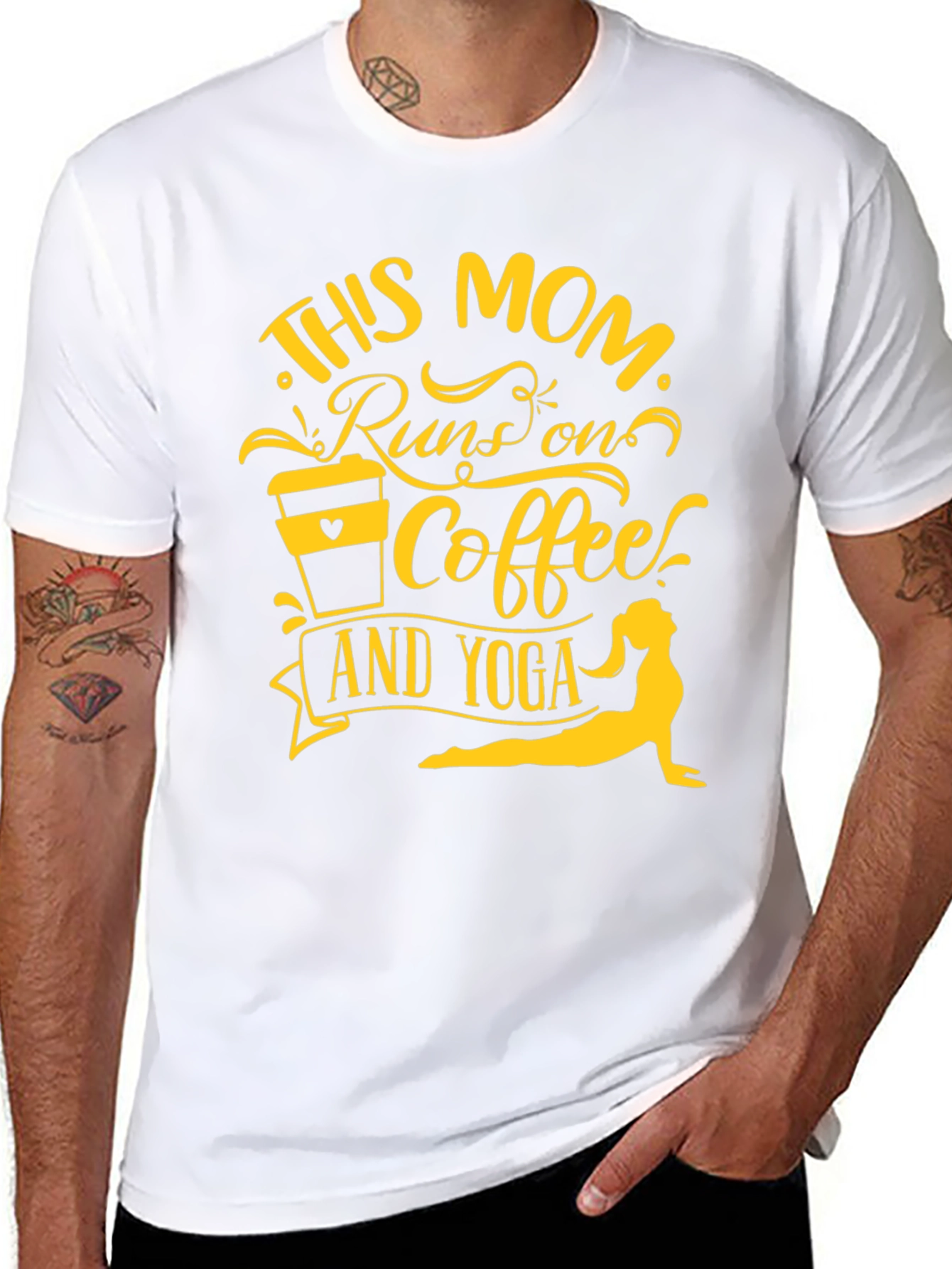 This Mom Runs on Coffee & Yoga T-Shirt