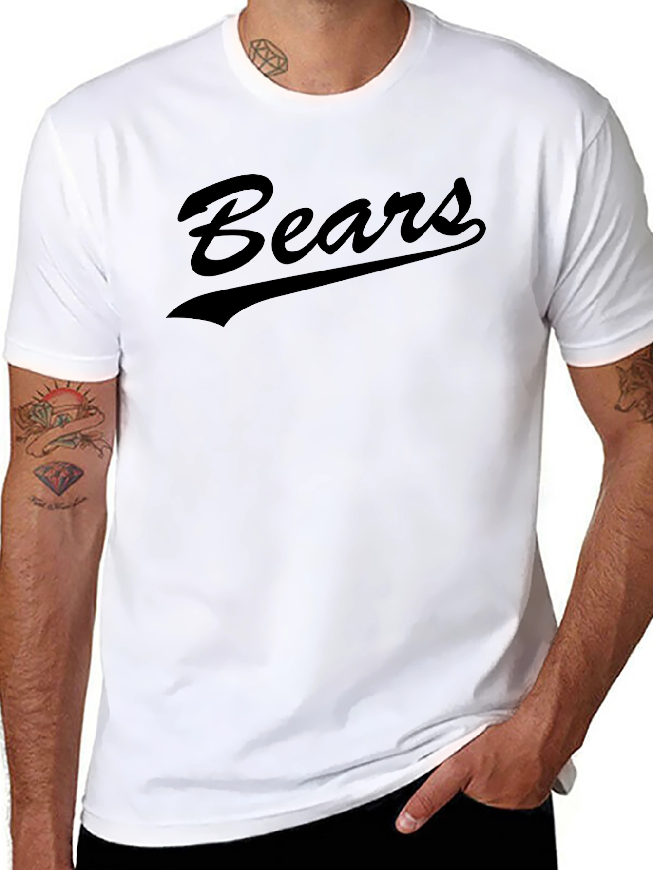 Classic Black Bears Graphic Tee - Stylish Comfort