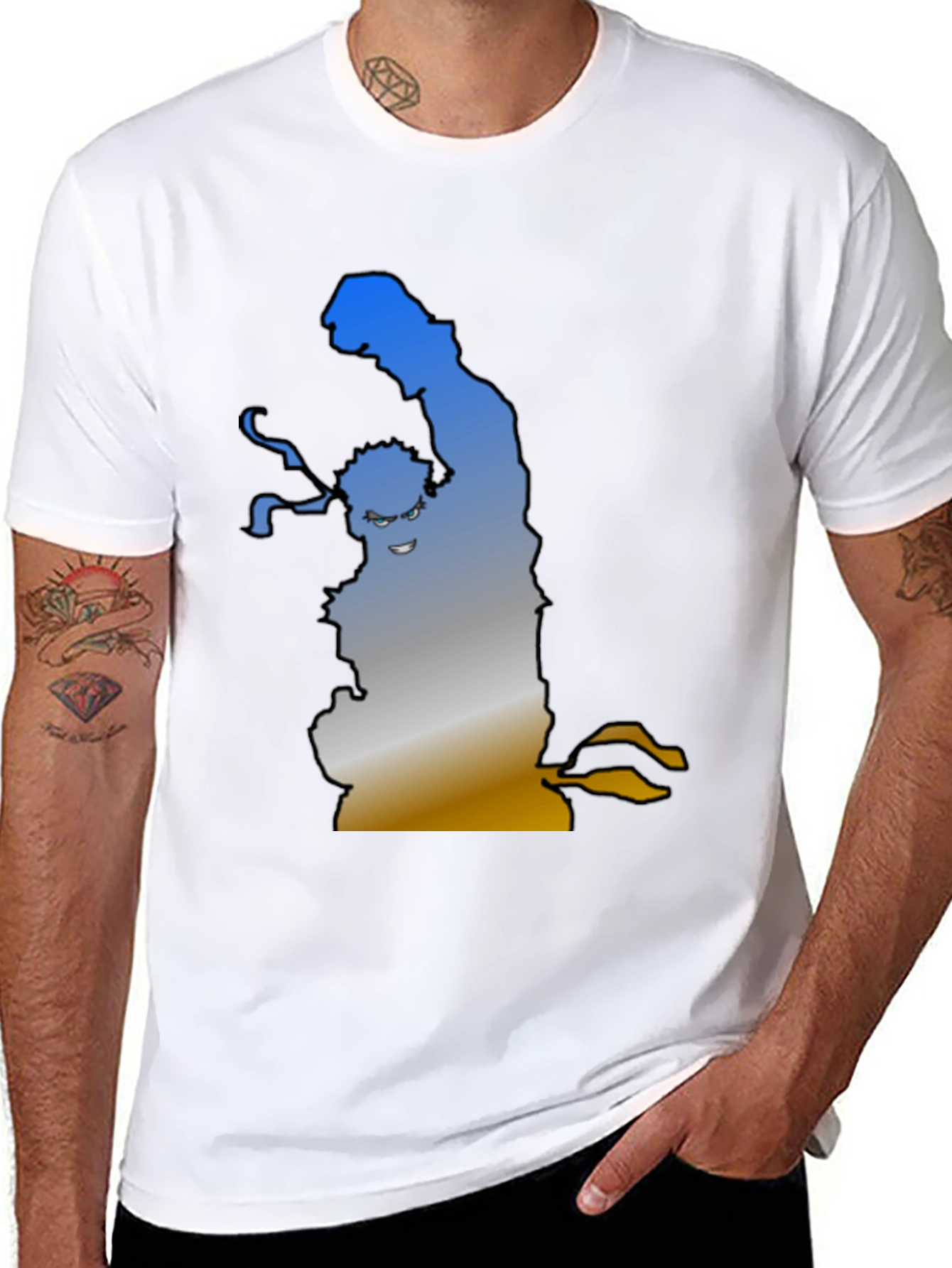 Funny Evil Cartoon Graphic T-Shirt