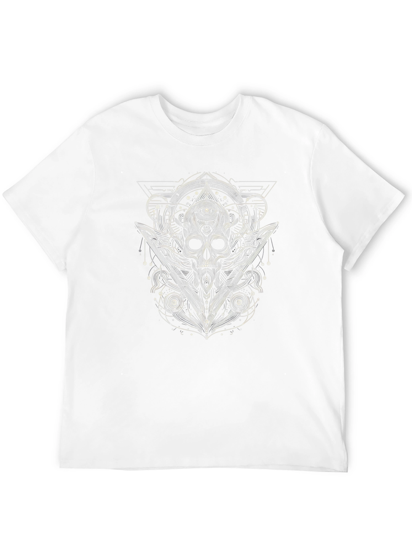 Skull Graphic Print T-Shirt - Black