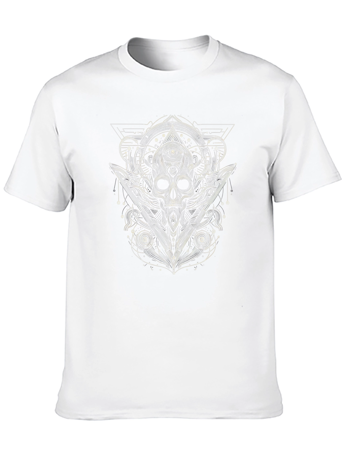 Skull Graphic Print T-Shirt - Black