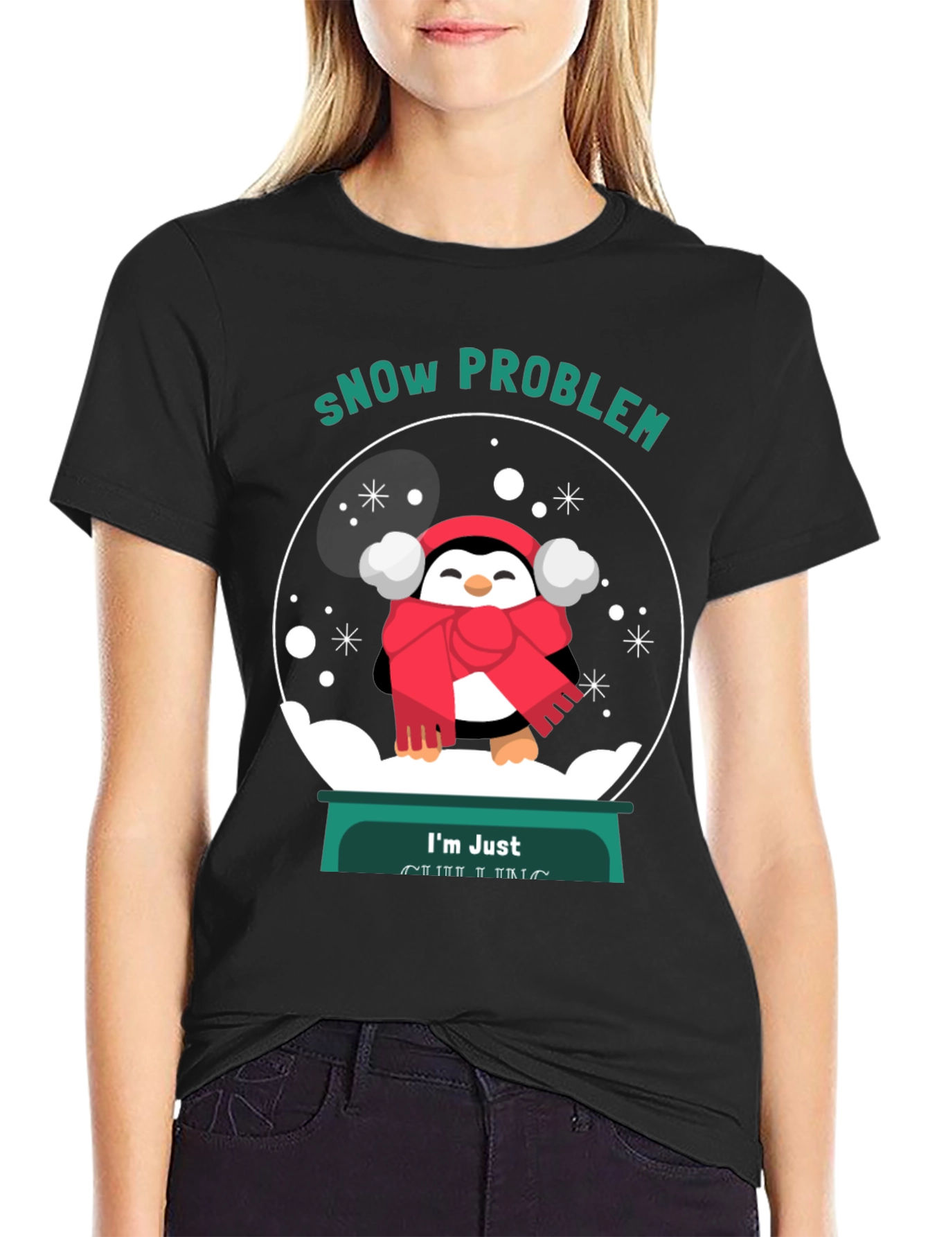 Snow Problem Penguin Graphic Tee - Unisex