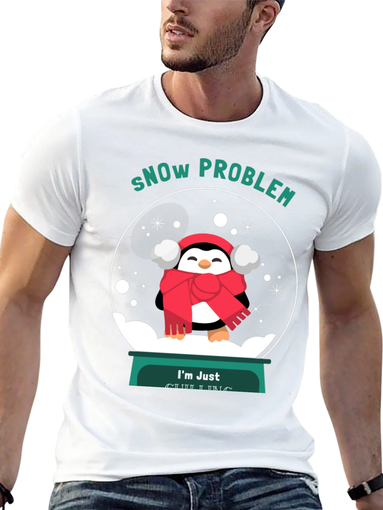 Snow Problem Penguin Graphic Tee - Unisex