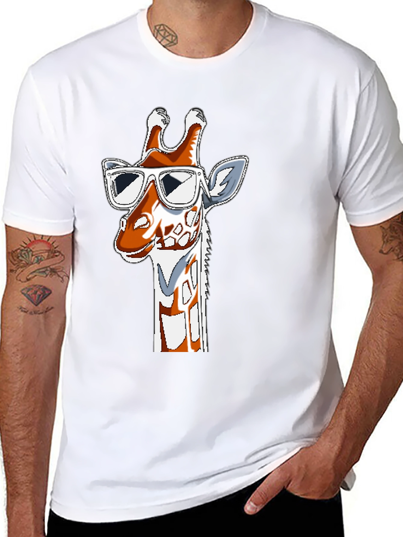 Cool Giraffe Graphic T-Shirt