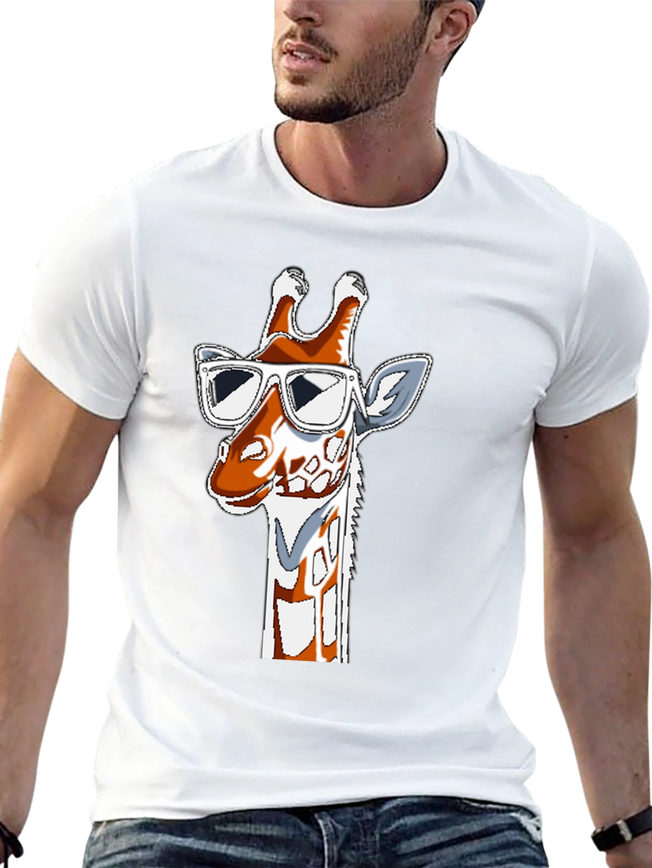 Cool Giraffe Graphic T-Shirt