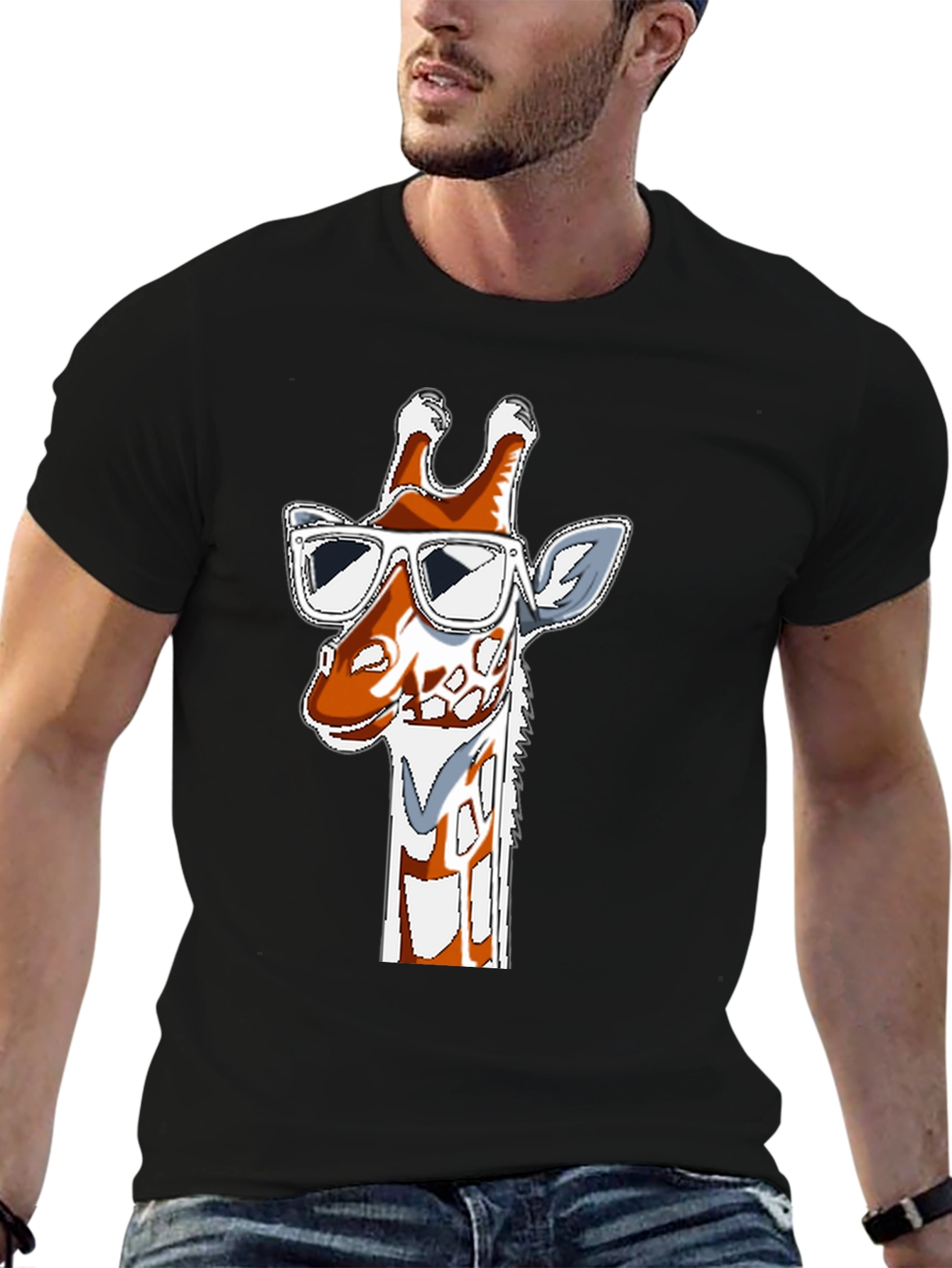Cool Giraffe Graphic T-Shirt
