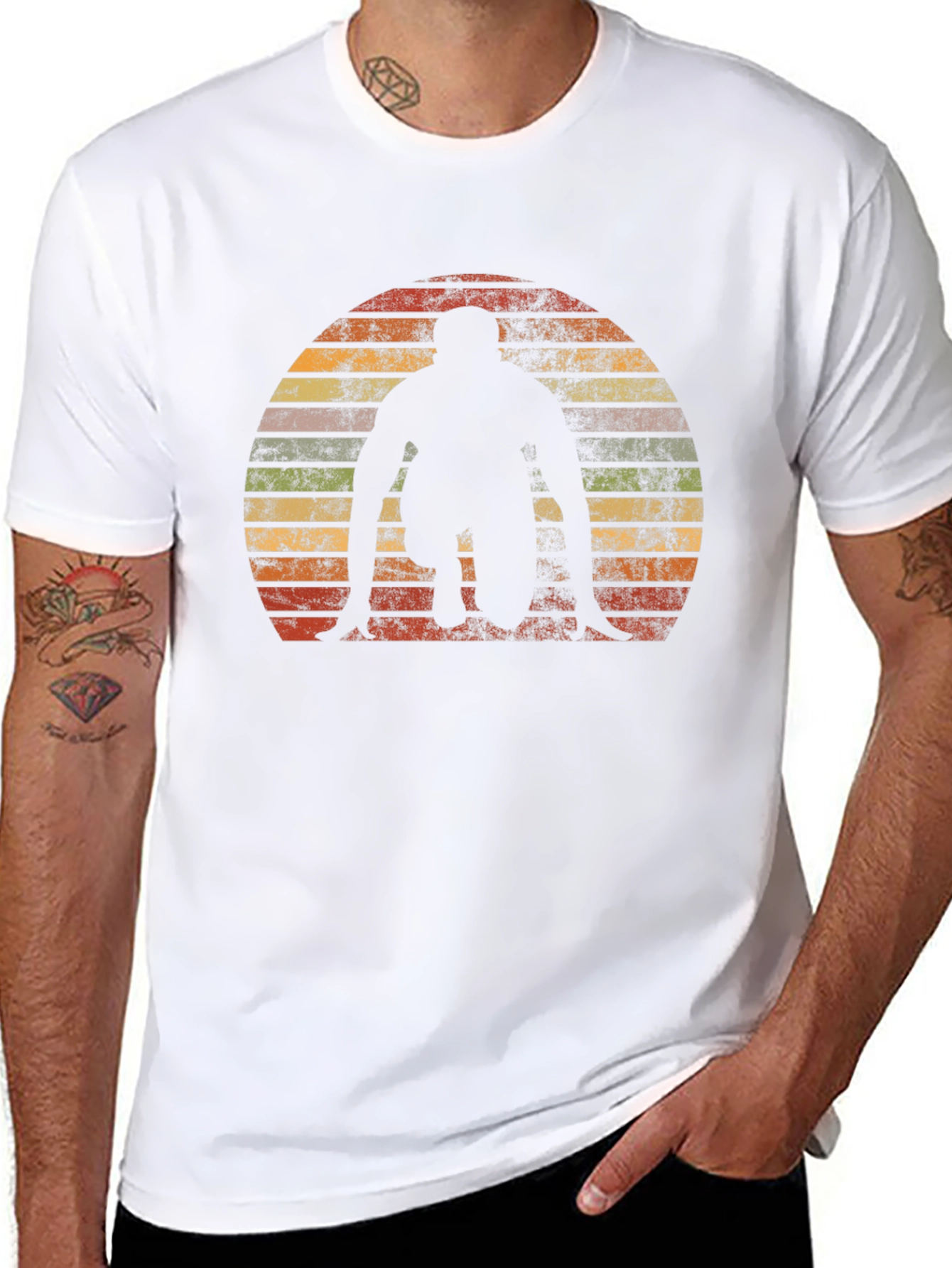 Retro Sunset Runner T-Shirt