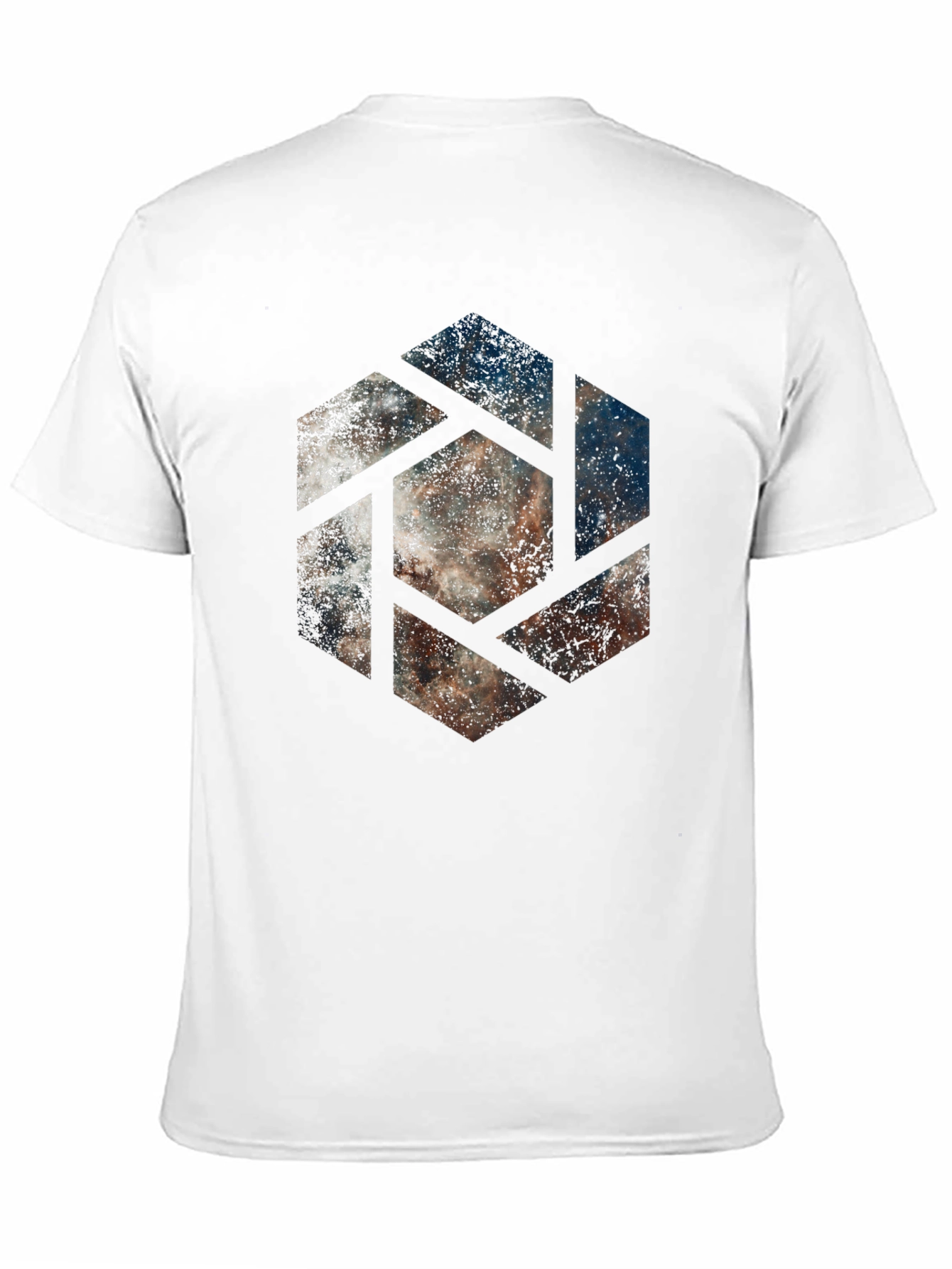 Nebula Hexagon Graphic T-Shirt - Modern Style