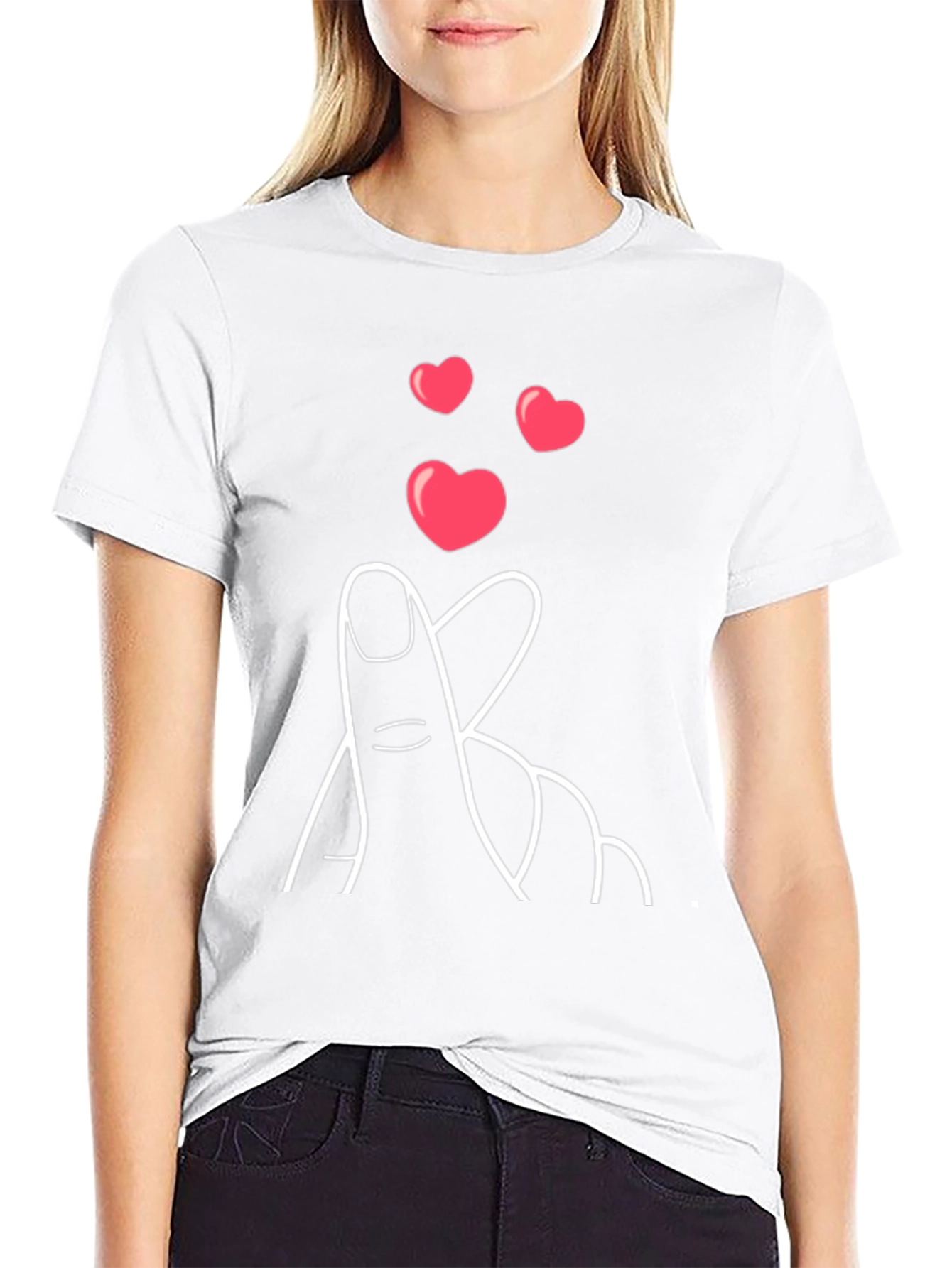 Love Sign T-Shirt - Heart Gesture Tee