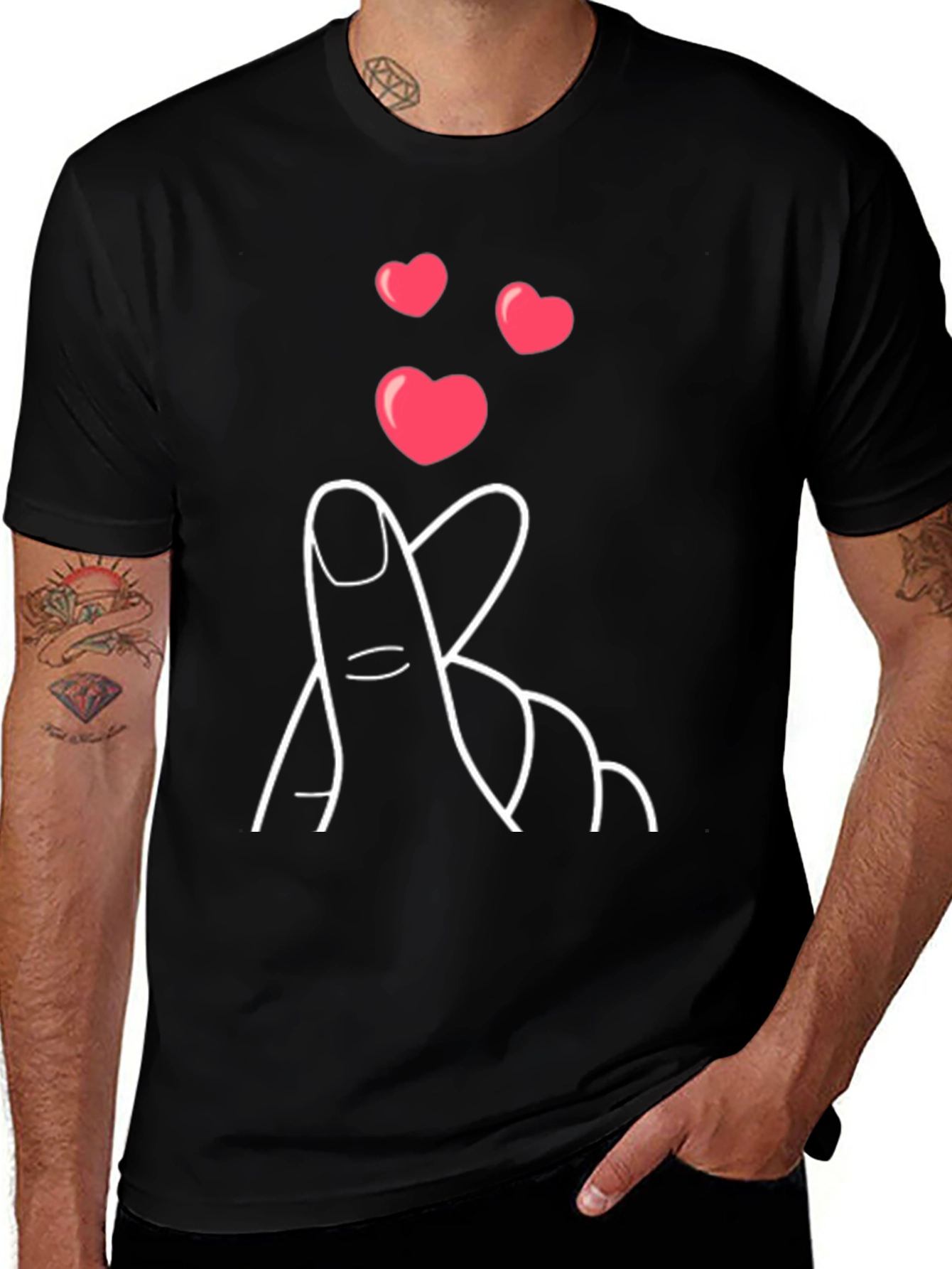 Love Sign T-Shirt - Heart Gesture Tee