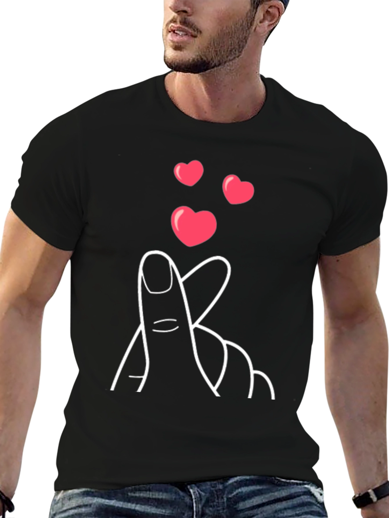 Love Sign T-Shirt - Heart Gesture Tee