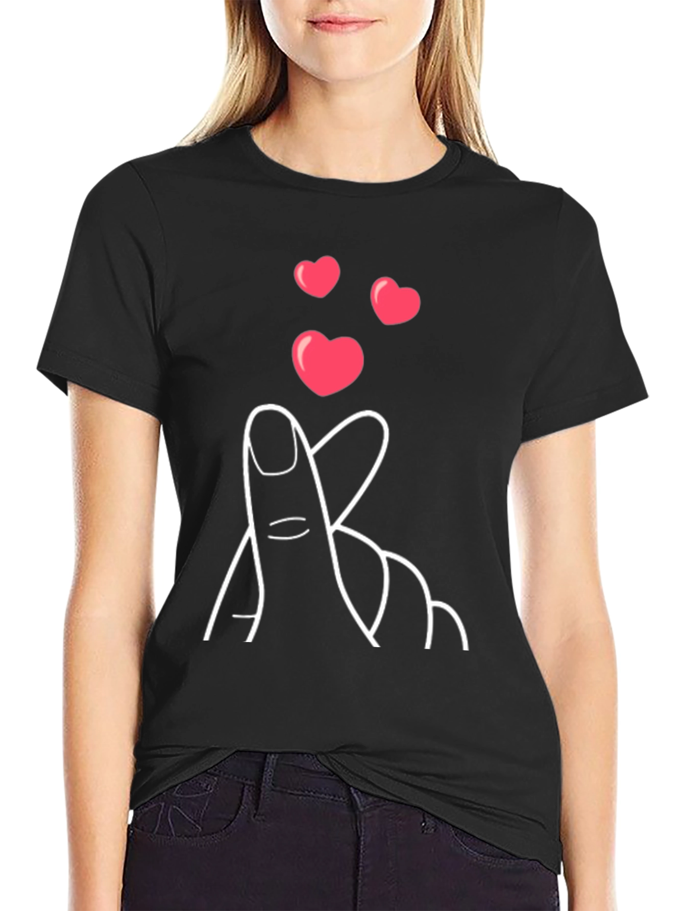 Love Sign T-Shirt - Heart Gesture Tee