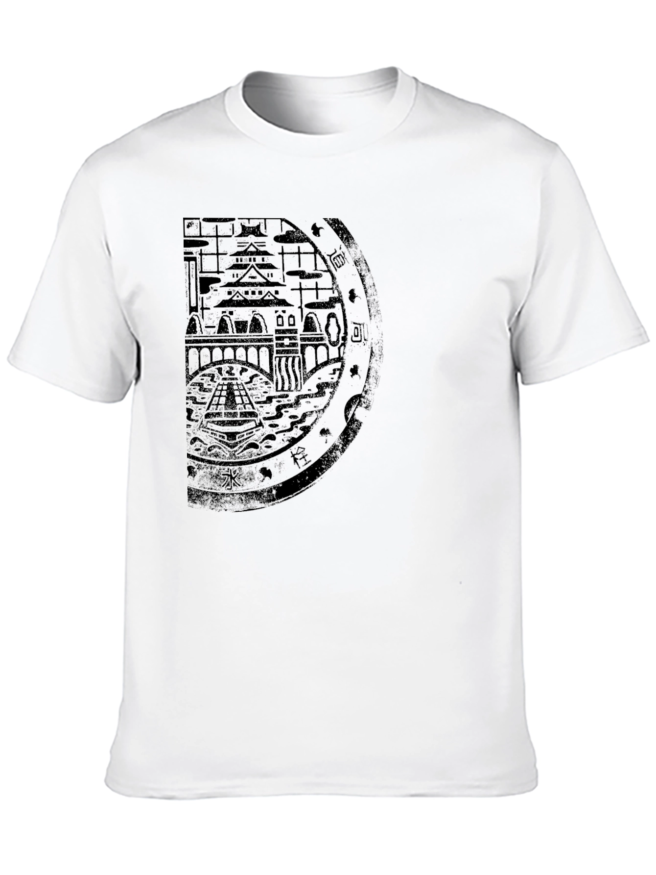 Osaka Japan Cityscape Graphic Tee - Black
