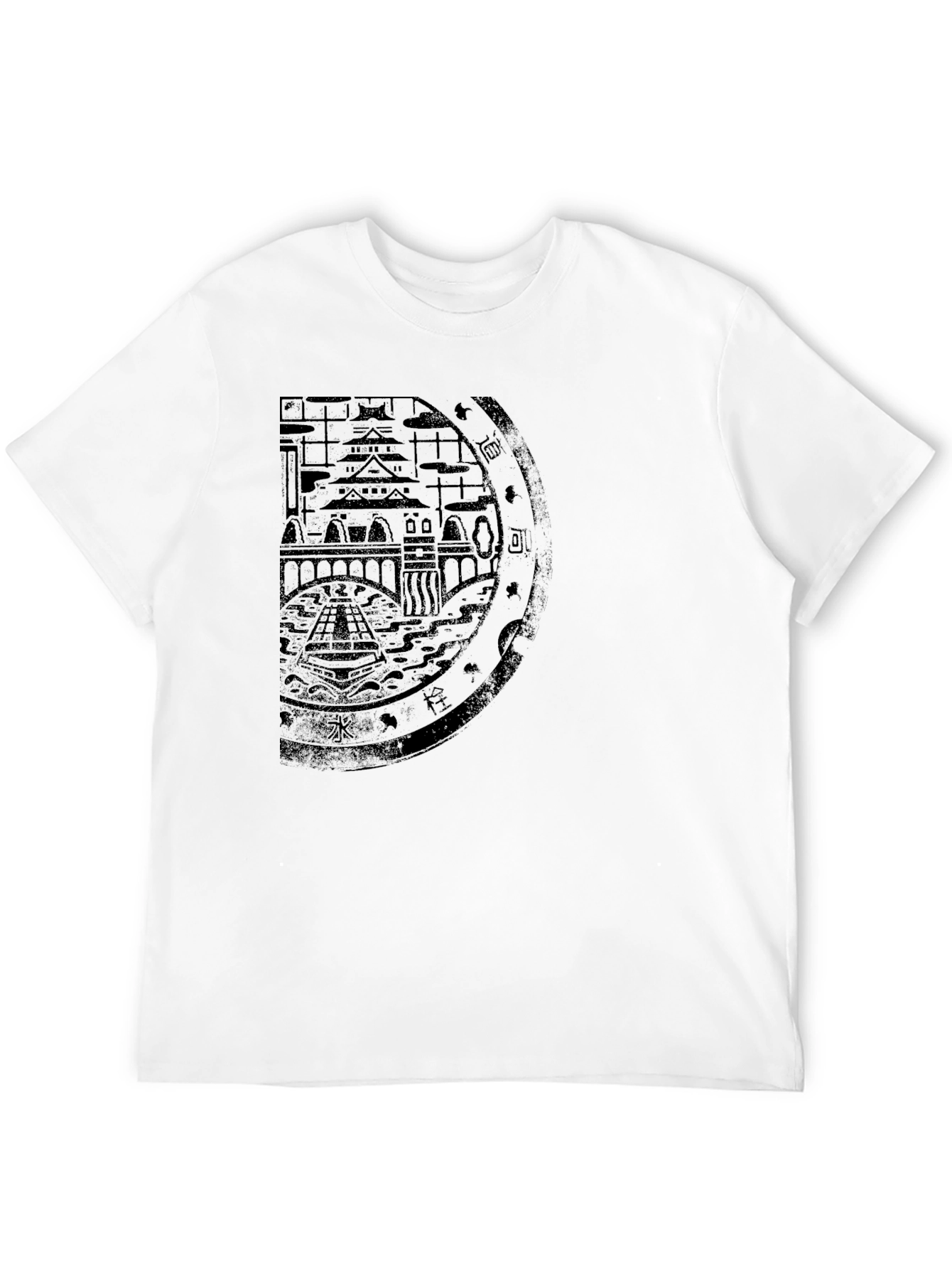 Osaka Japan Cityscape Graphic Tee - Black