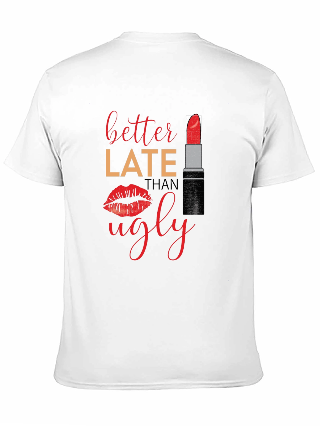 Better Late Than Ugly Graphic Tee - Black