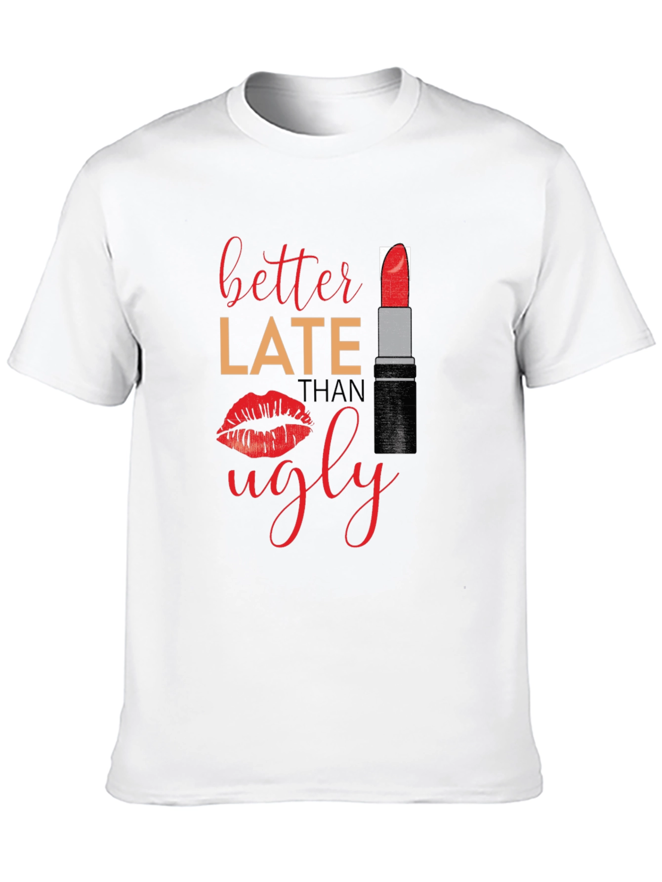 Better Late Than Ugly Graphic Tee - Black