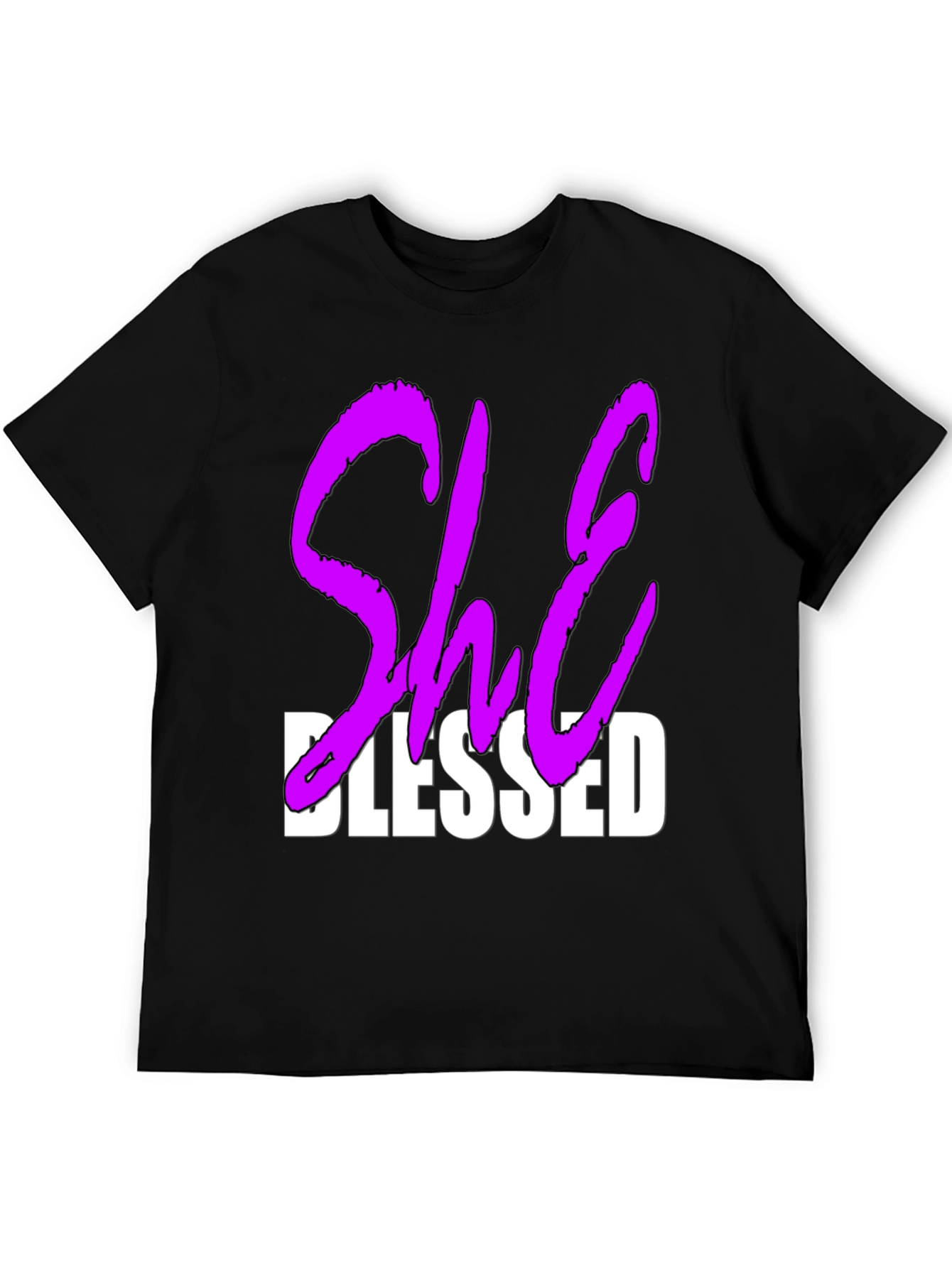 She Blessed Graphic T-Shirt - Black