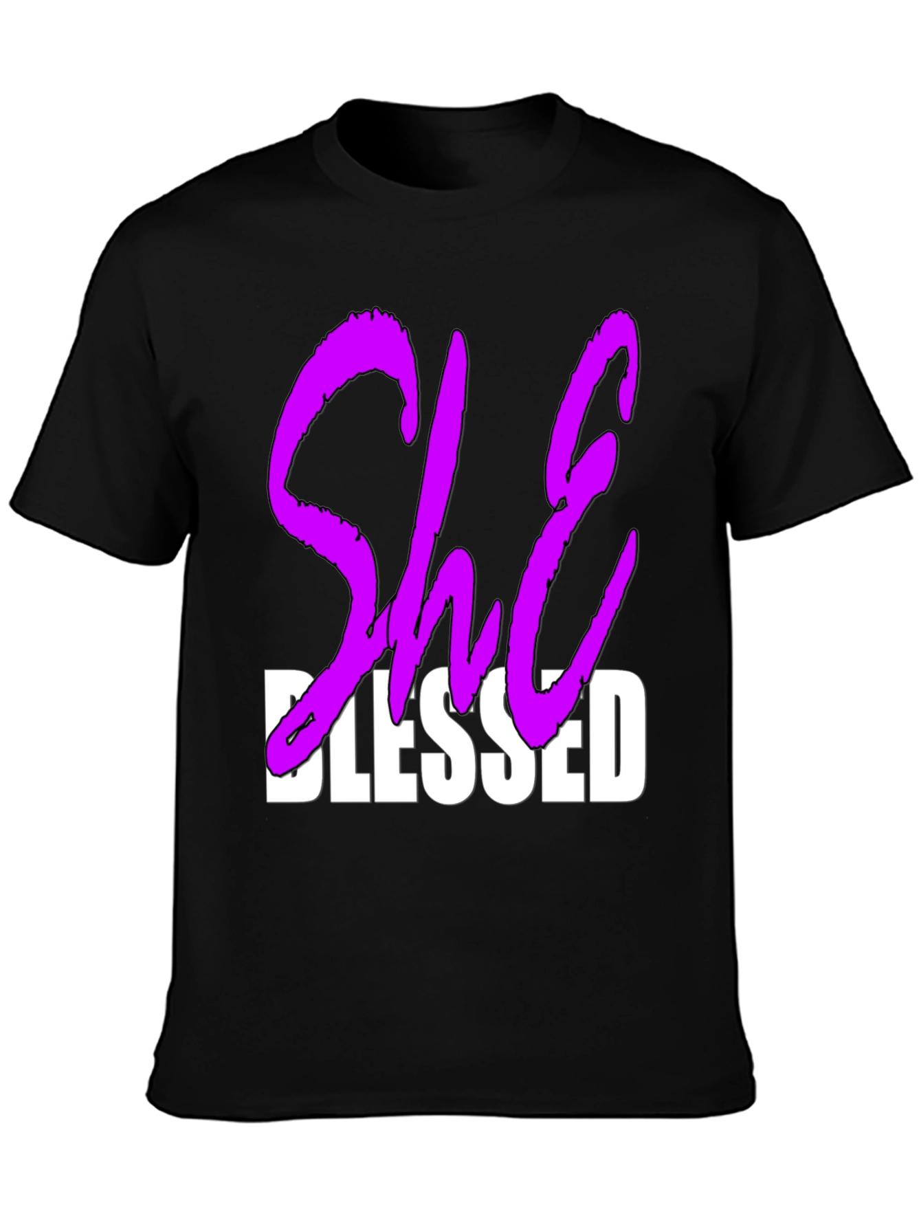 She Blessed Graphic T-Shirt - Black