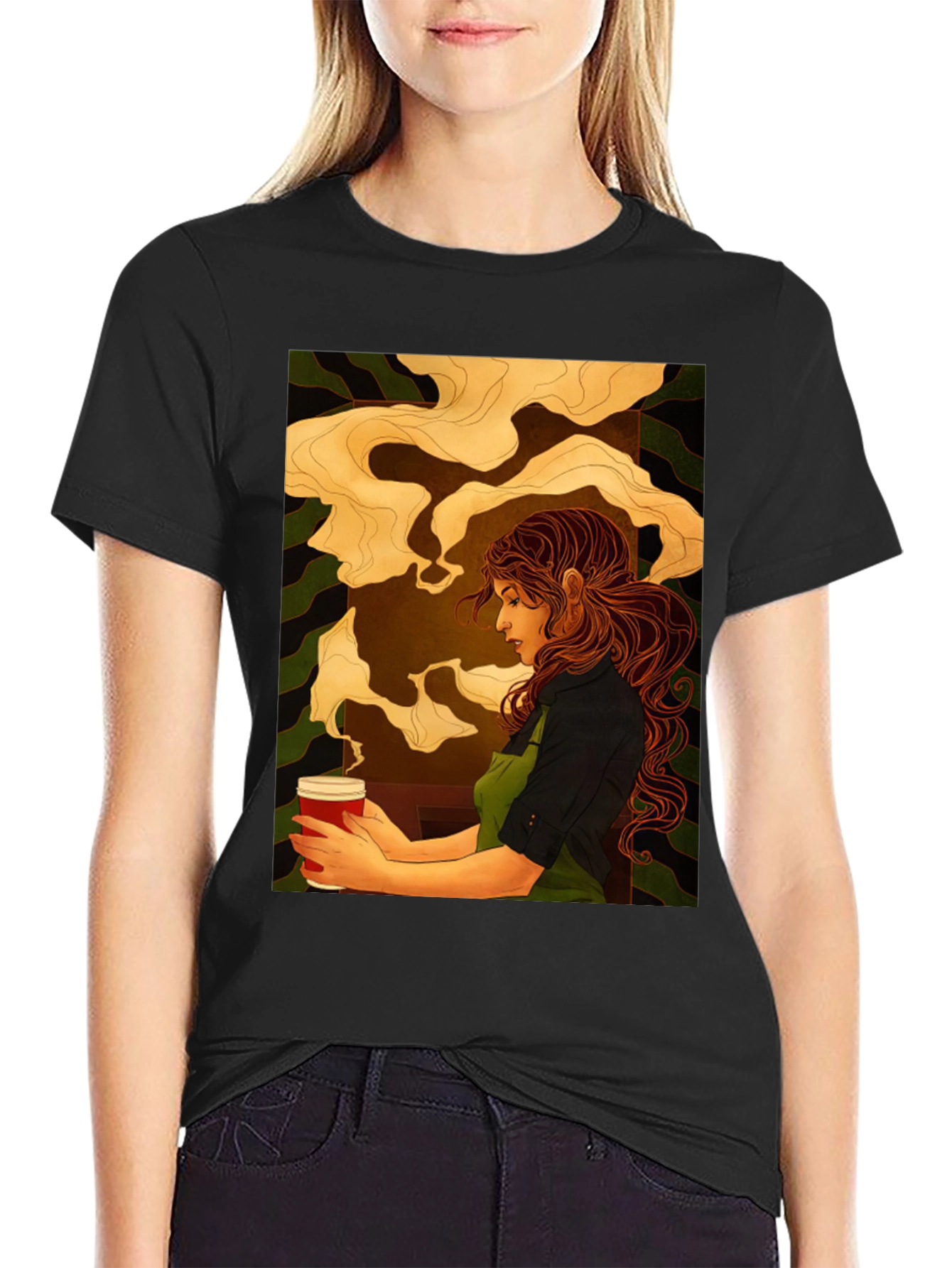 Barista Art Black T-Shirt - Coffee Lovers Tee