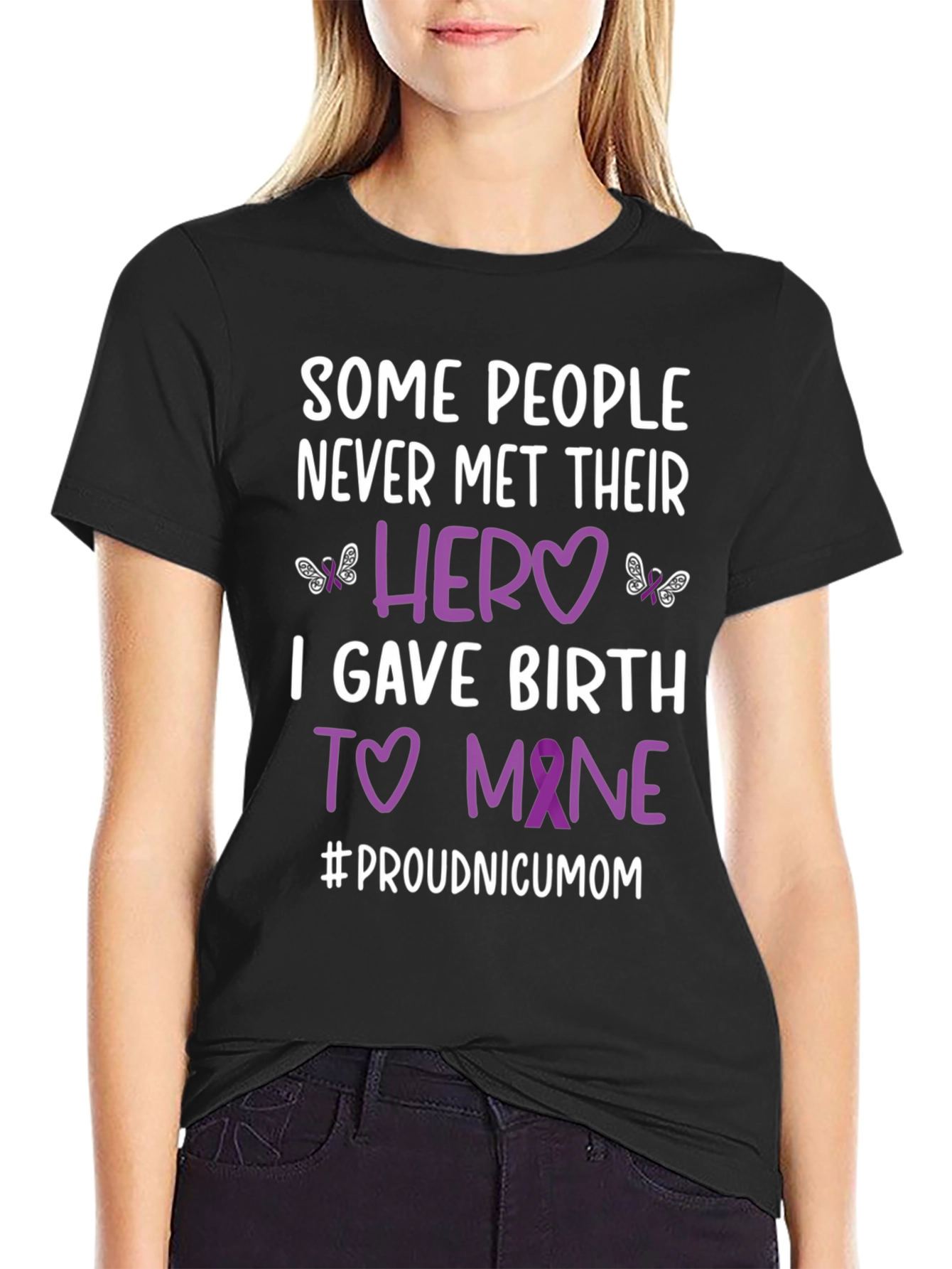 Proud NICU Mom T-Shirt - Hero NICU Awareness