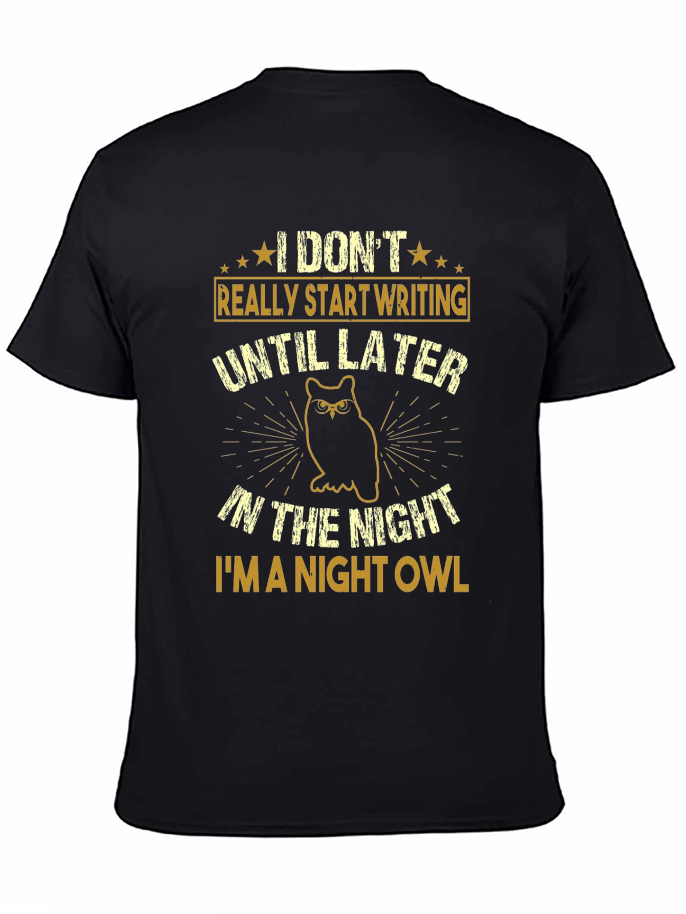 Night Owl Writer Graphic T-Shirt