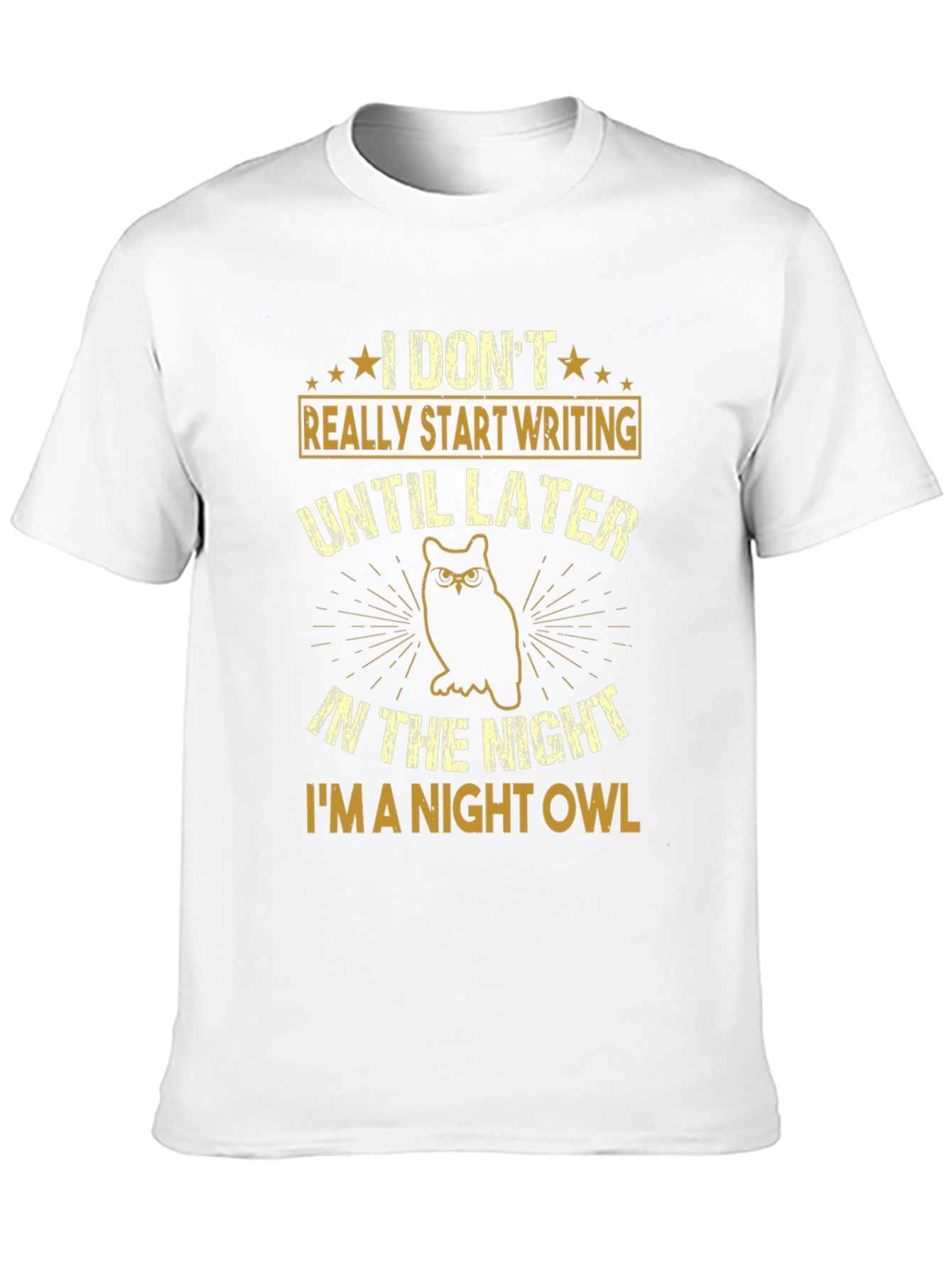 Night Owl Writer Graphic T-Shirt