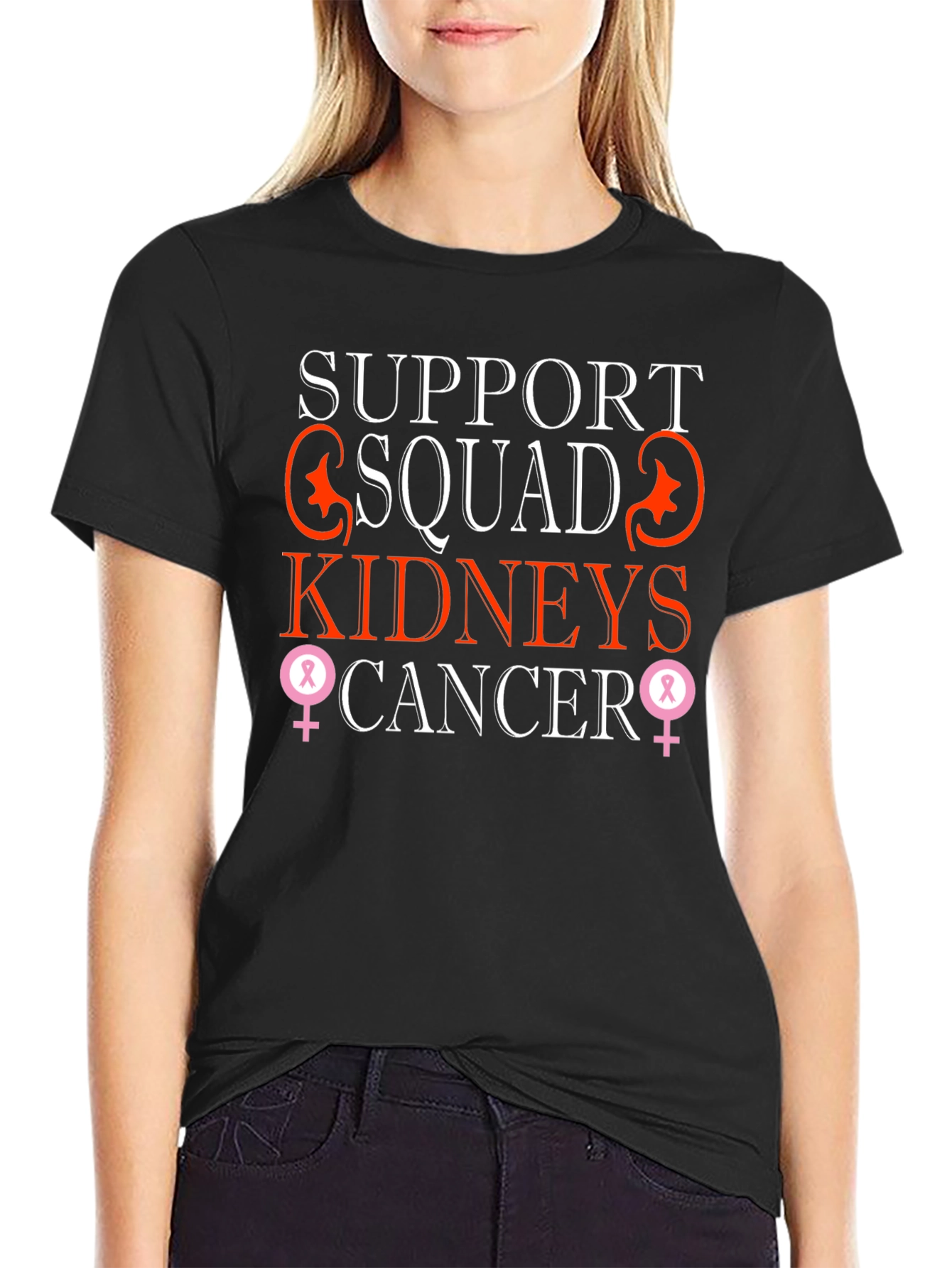 Support Squad Kidneys Cancer Awareness T-Shirt