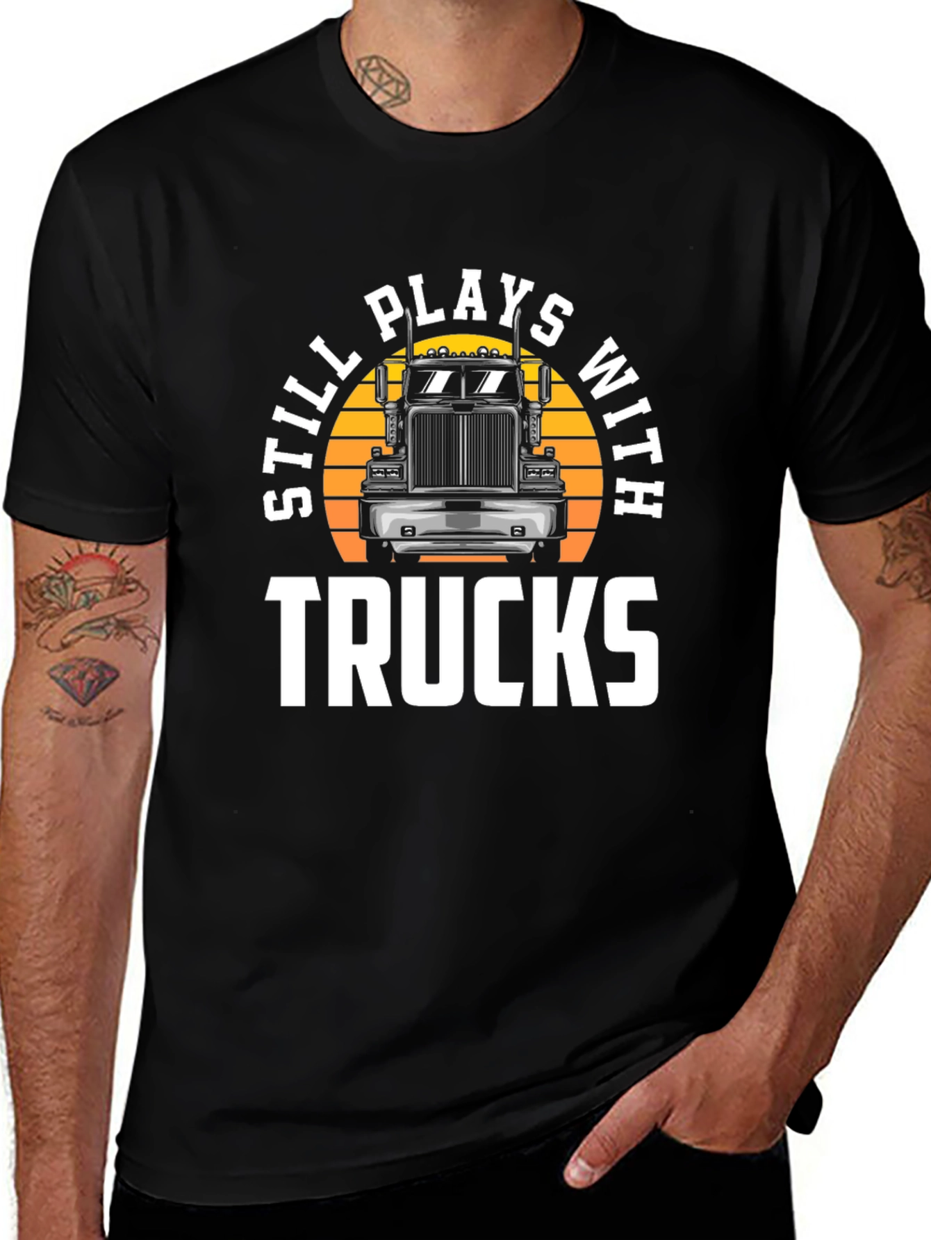 Still Plays With Trucks Graphic Tee