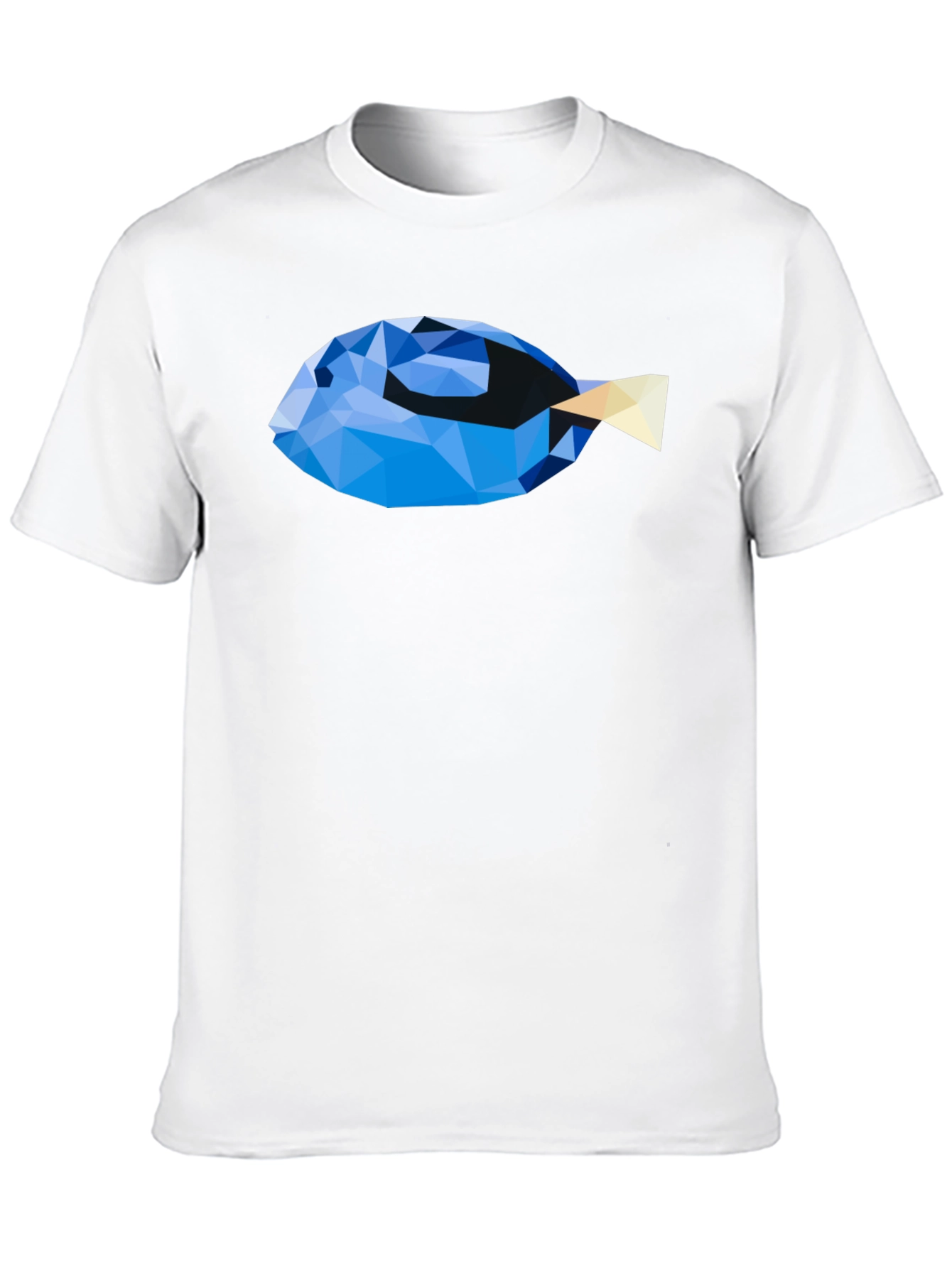 Geometric Fish Graphic T-Shirt - Modern Art Tee