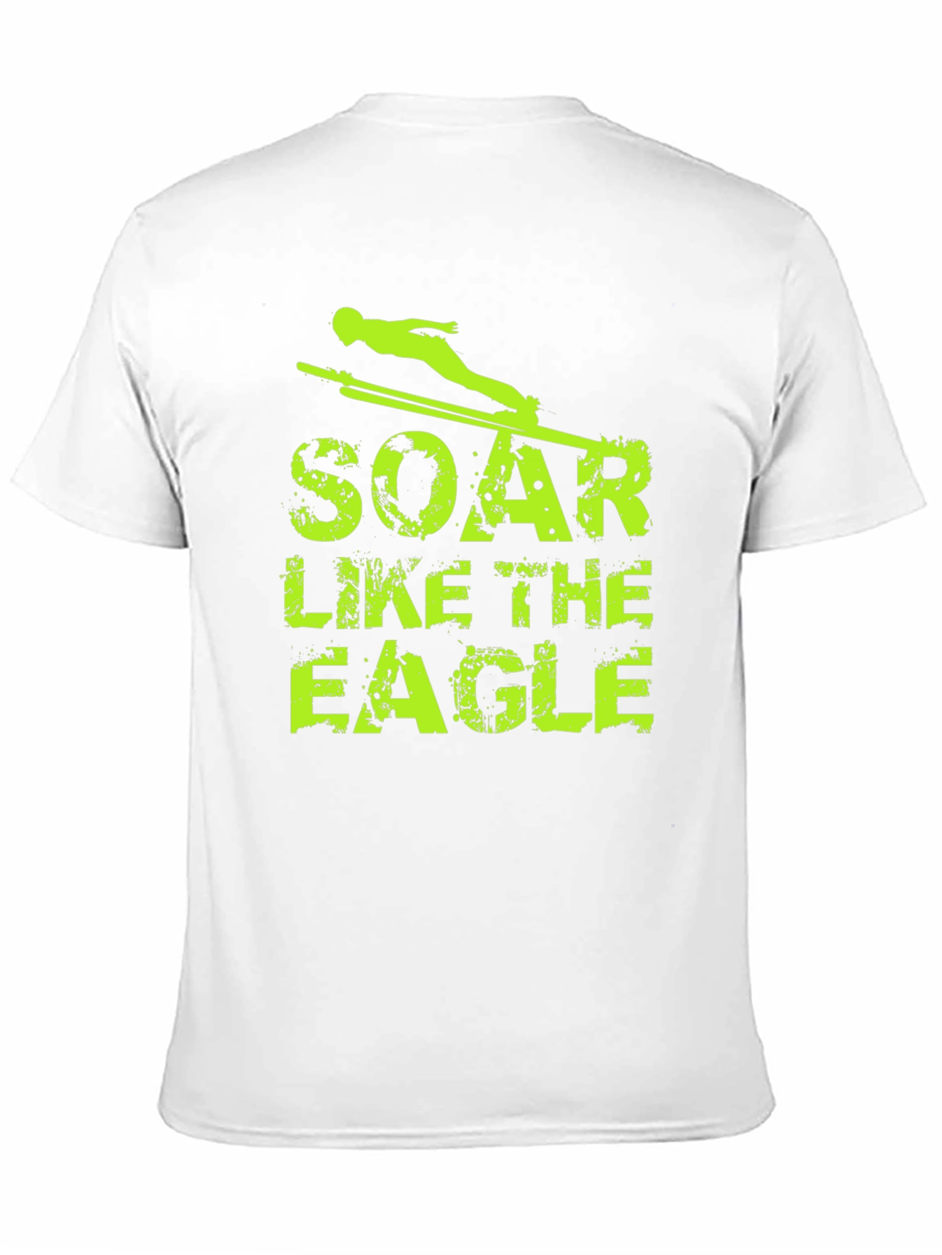 Soar Like The Eagle Black T-Shirt Ski Jumping Design