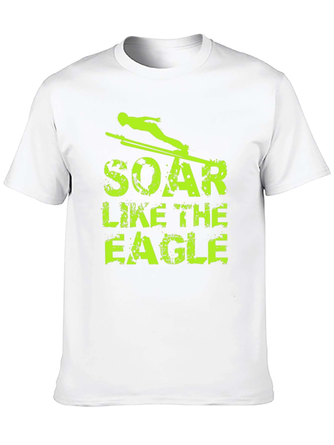Soar Like The Eagle Black T-Shirt Ski Jumping Design