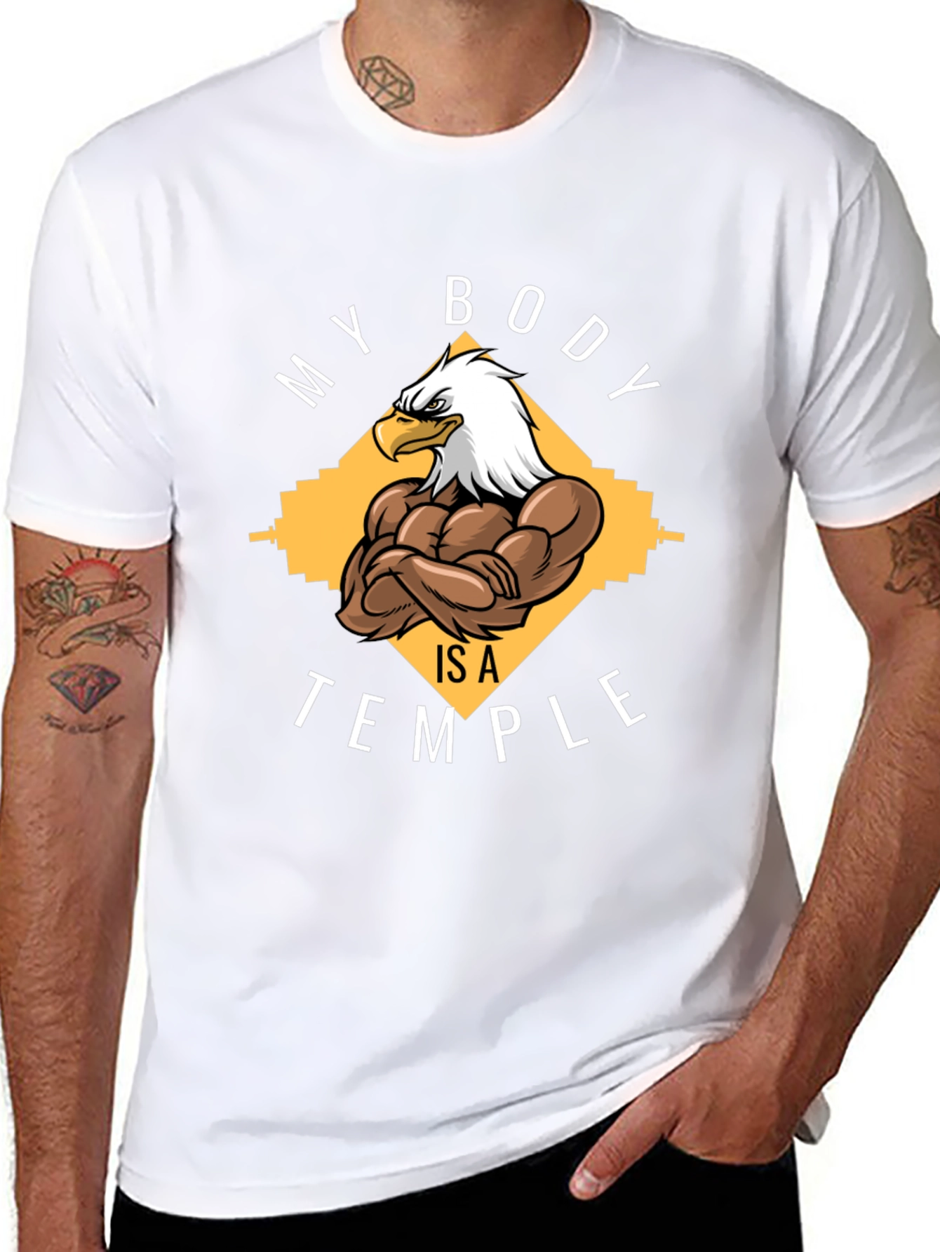 My Body is a Temple Eagle Gym T-Shirt