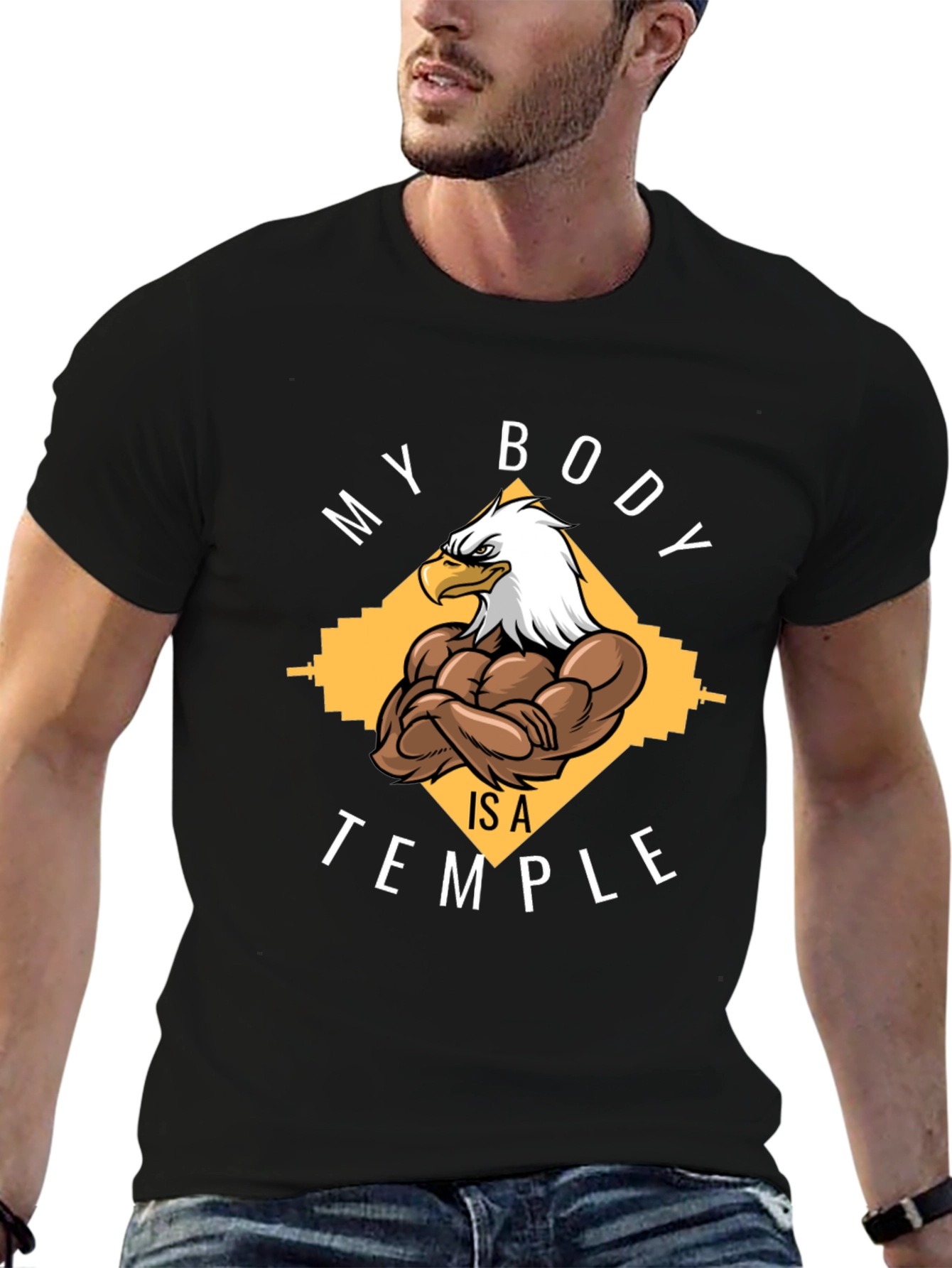 My Body is a Temple Eagle Gym T-Shirt