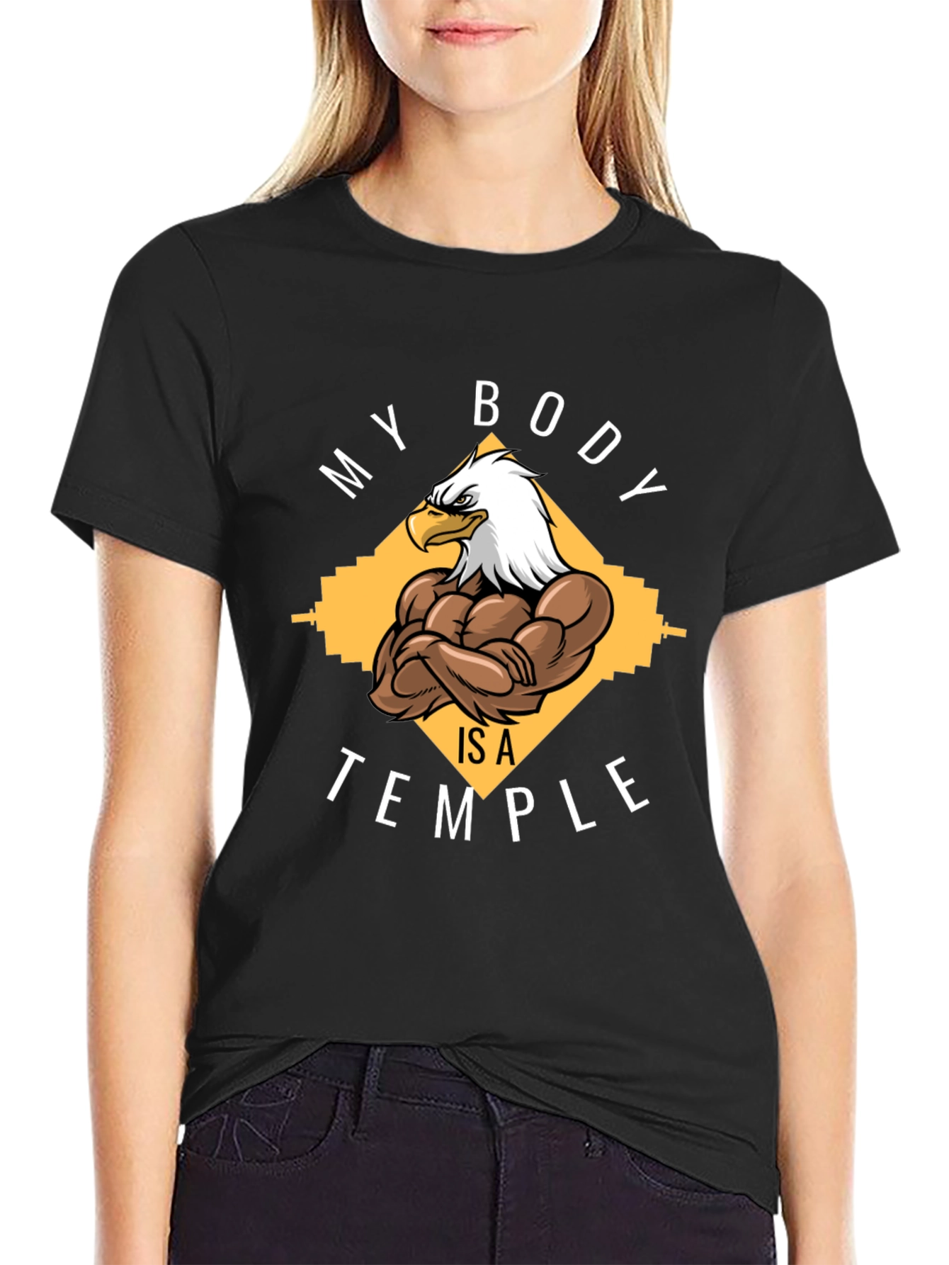 My Body is a Temple Eagle Gym T-Shirt