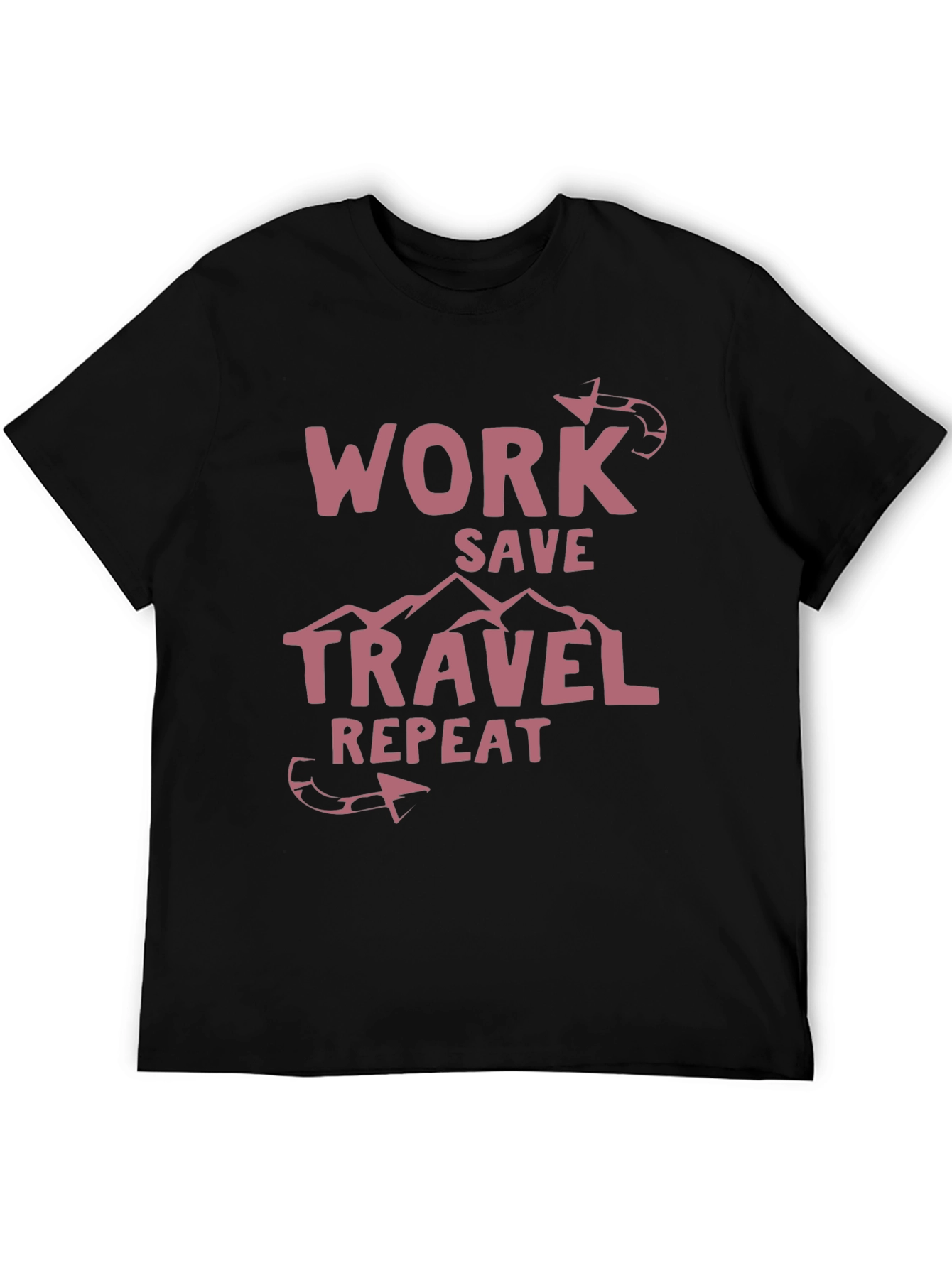 Work Save Travel Repeat Graphic T-Shirt