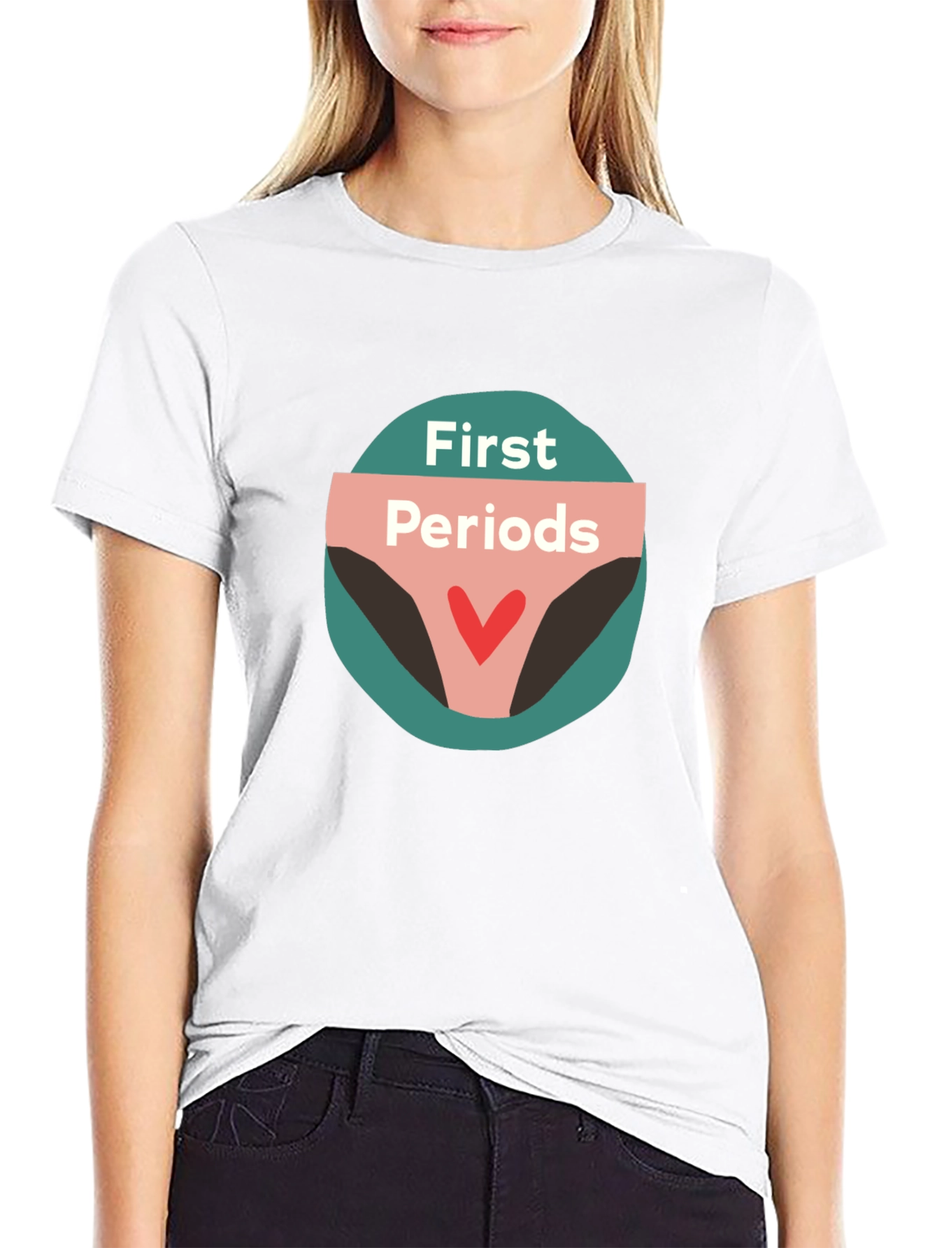First Periods Graphic Tee - Black Unisex T-Shirt