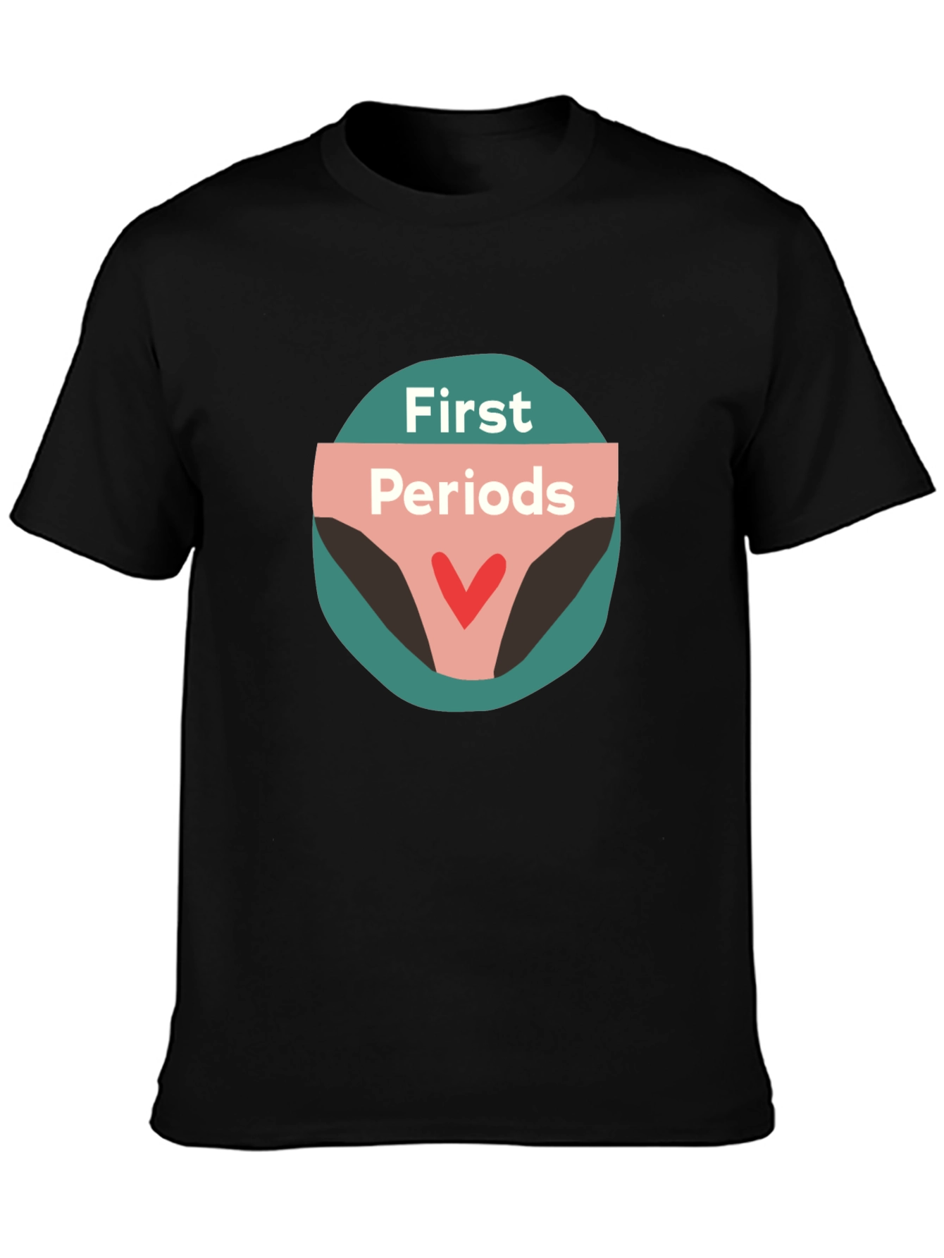 First Periods Graphic Tee - Black Unisex T-Shirt