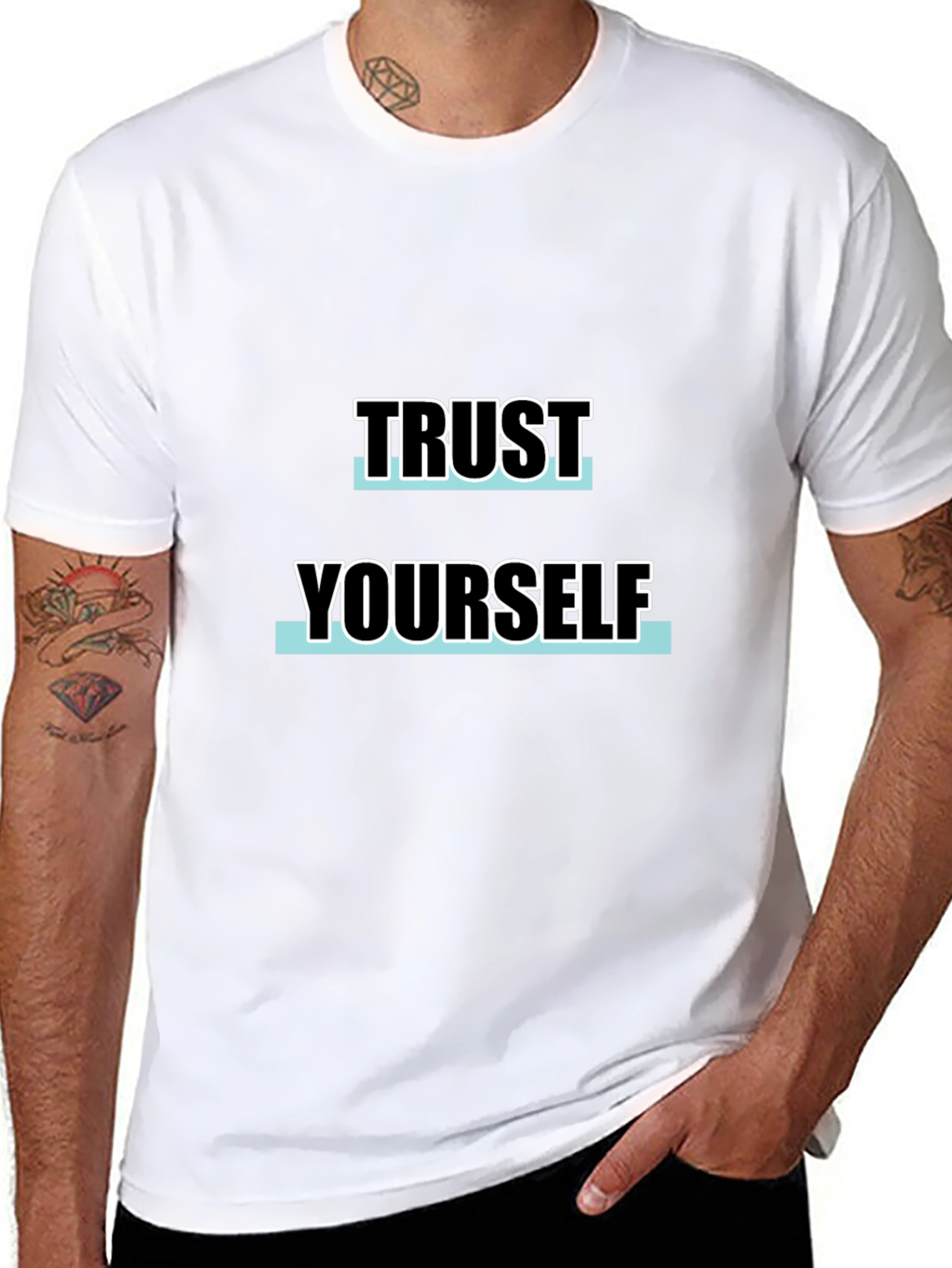 Trust Yourself Black Graphic Tee