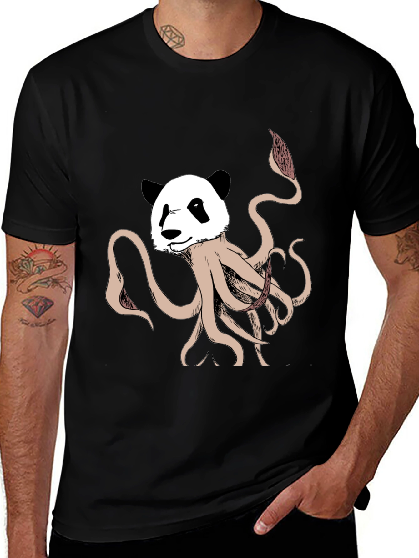 Panda Octopus Graphic Tee